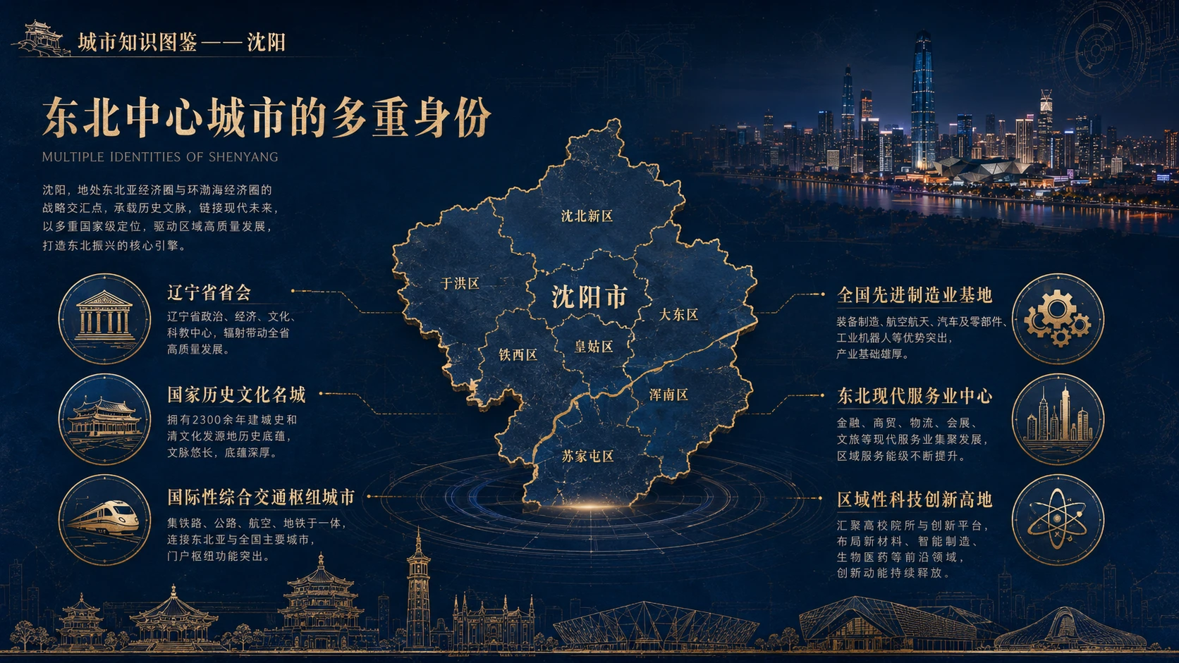 万物知识图鉴系列作品PPT——沈阳【4K】 - 预览图1