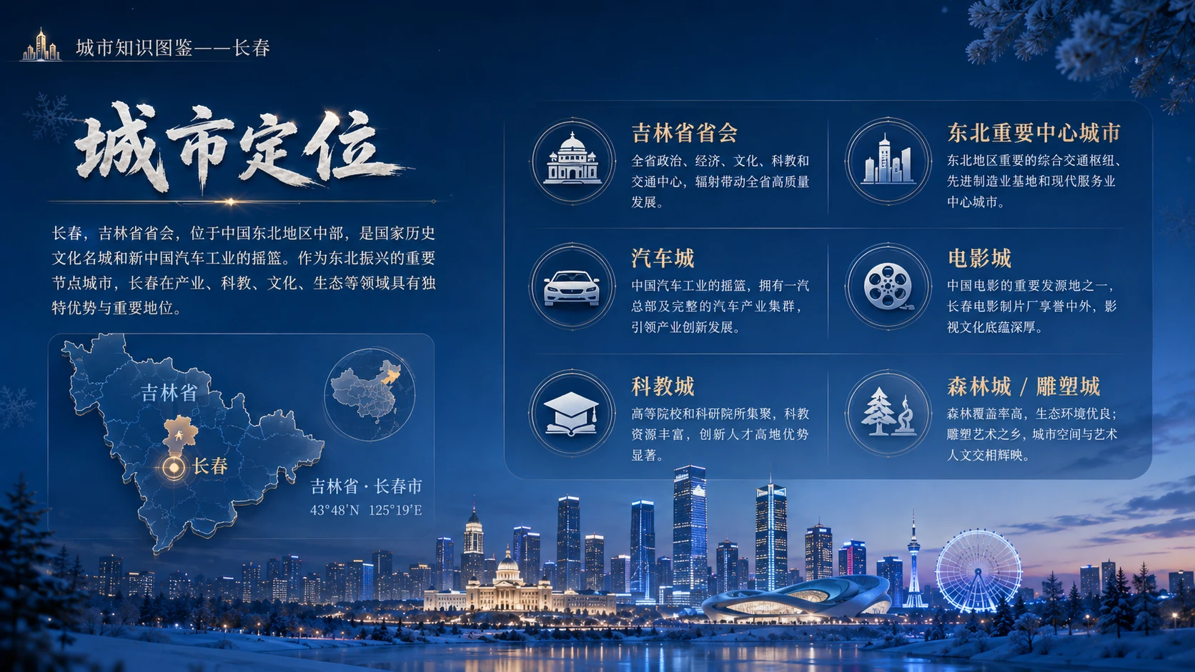 万物知识图鉴系列作品PPT——长春【4K】 - 预览图3