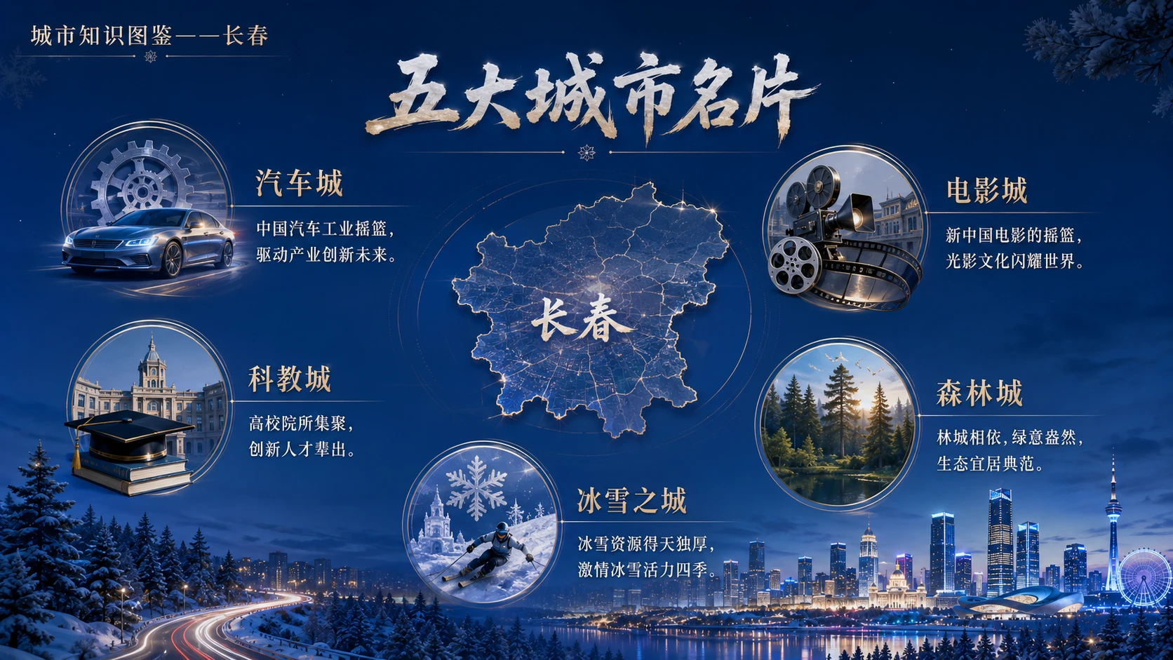 万物知识图鉴系列作品PPT——长春【4K】 - 预览图5