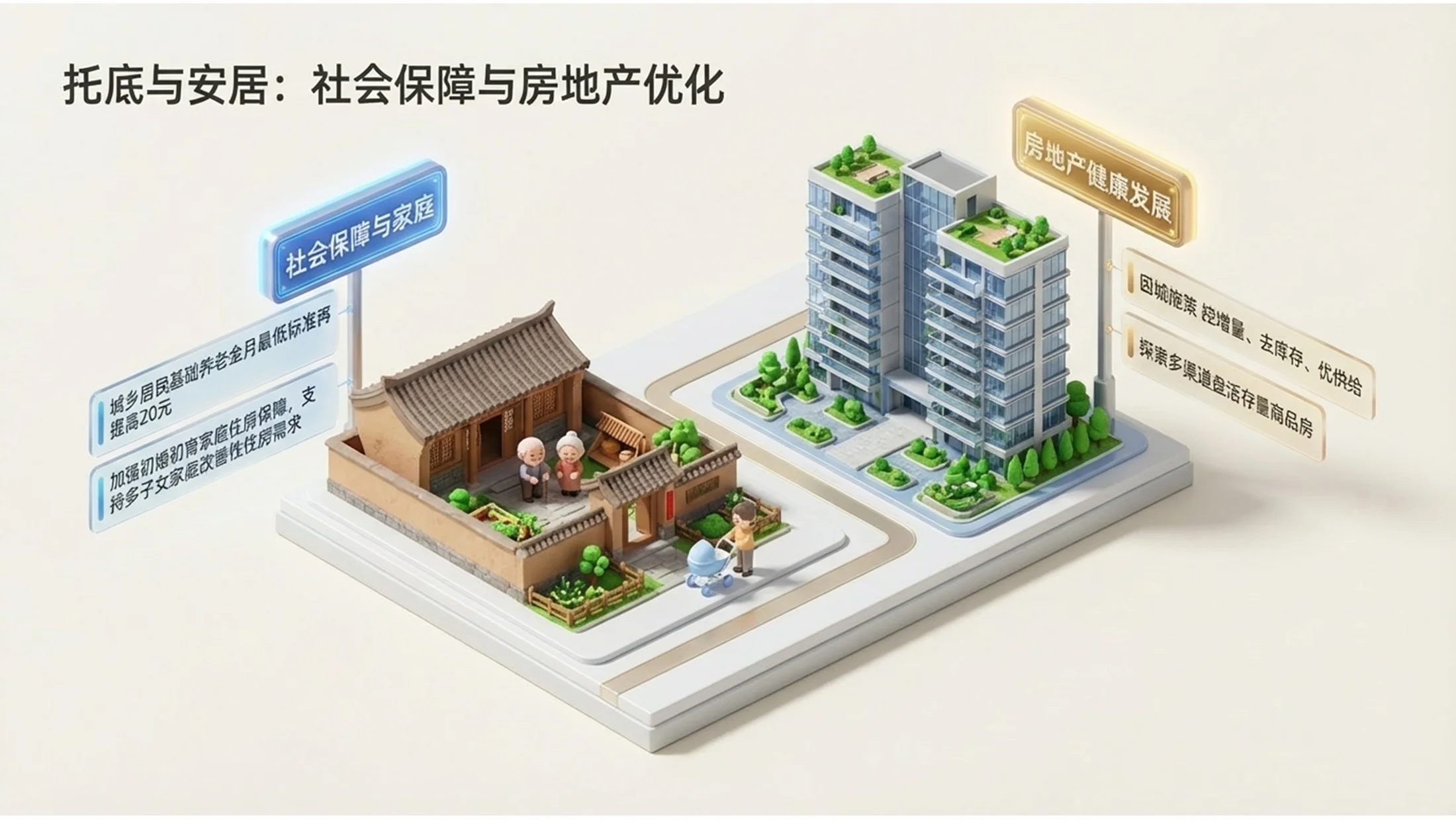 等距3D插画风格政府工作报告PPT - 预览图10