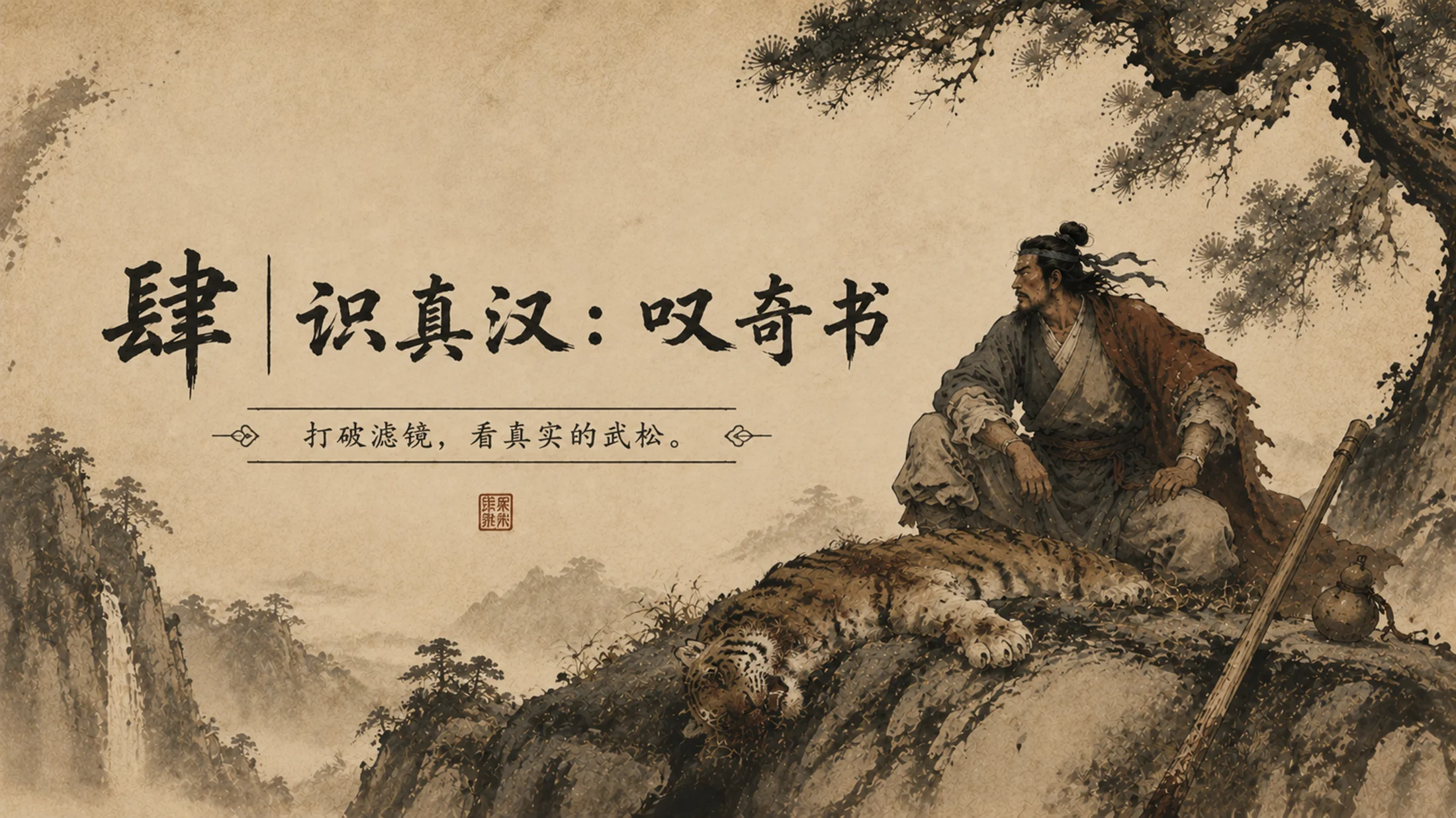 部编版小学语文《景阳冈》PPT课件｜国风插画公开课教学模板 - 预览图14