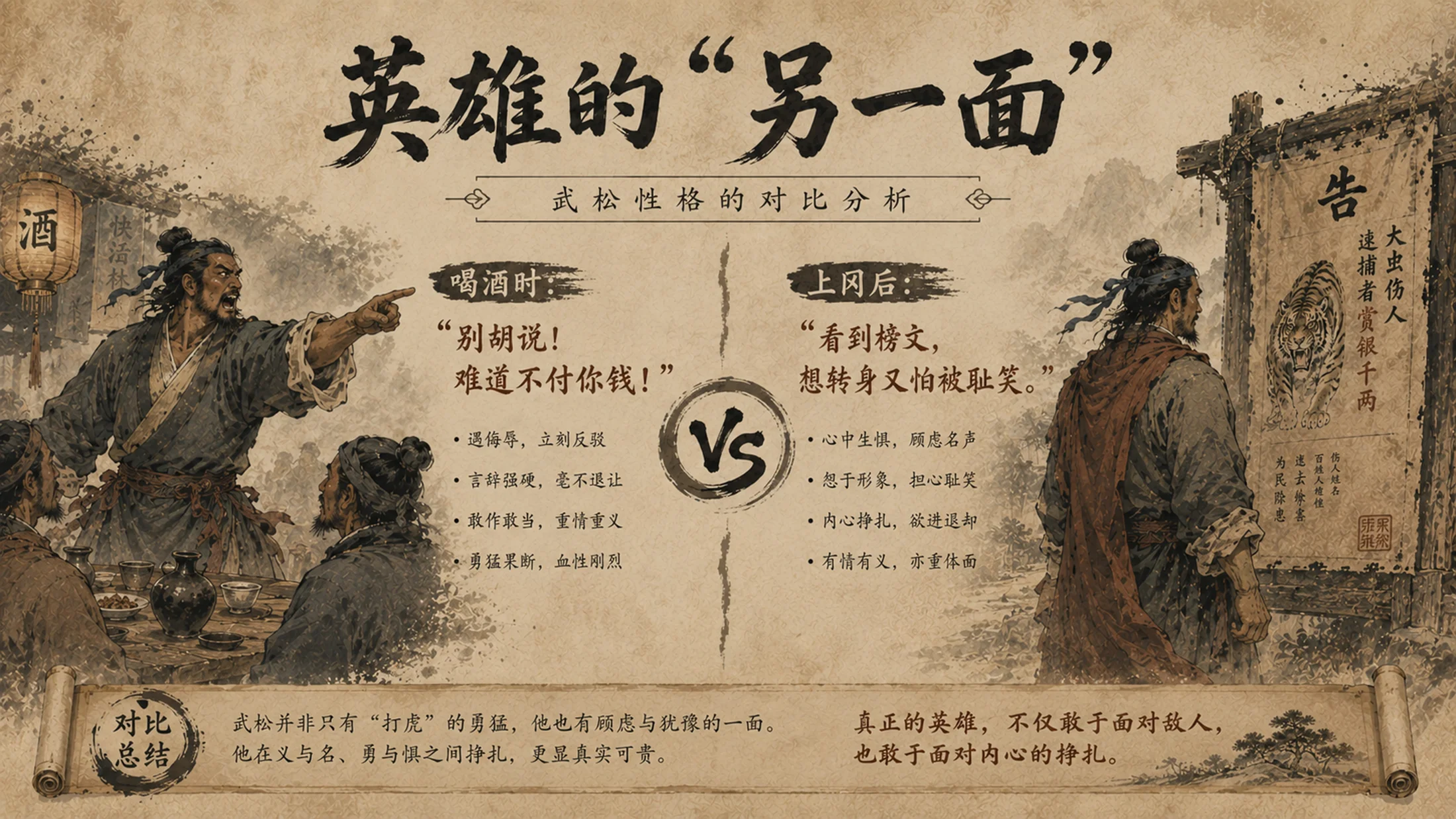 部编版小学语文《景阳冈》PPT课件｜国风插画公开课教学模板 - 预览图15