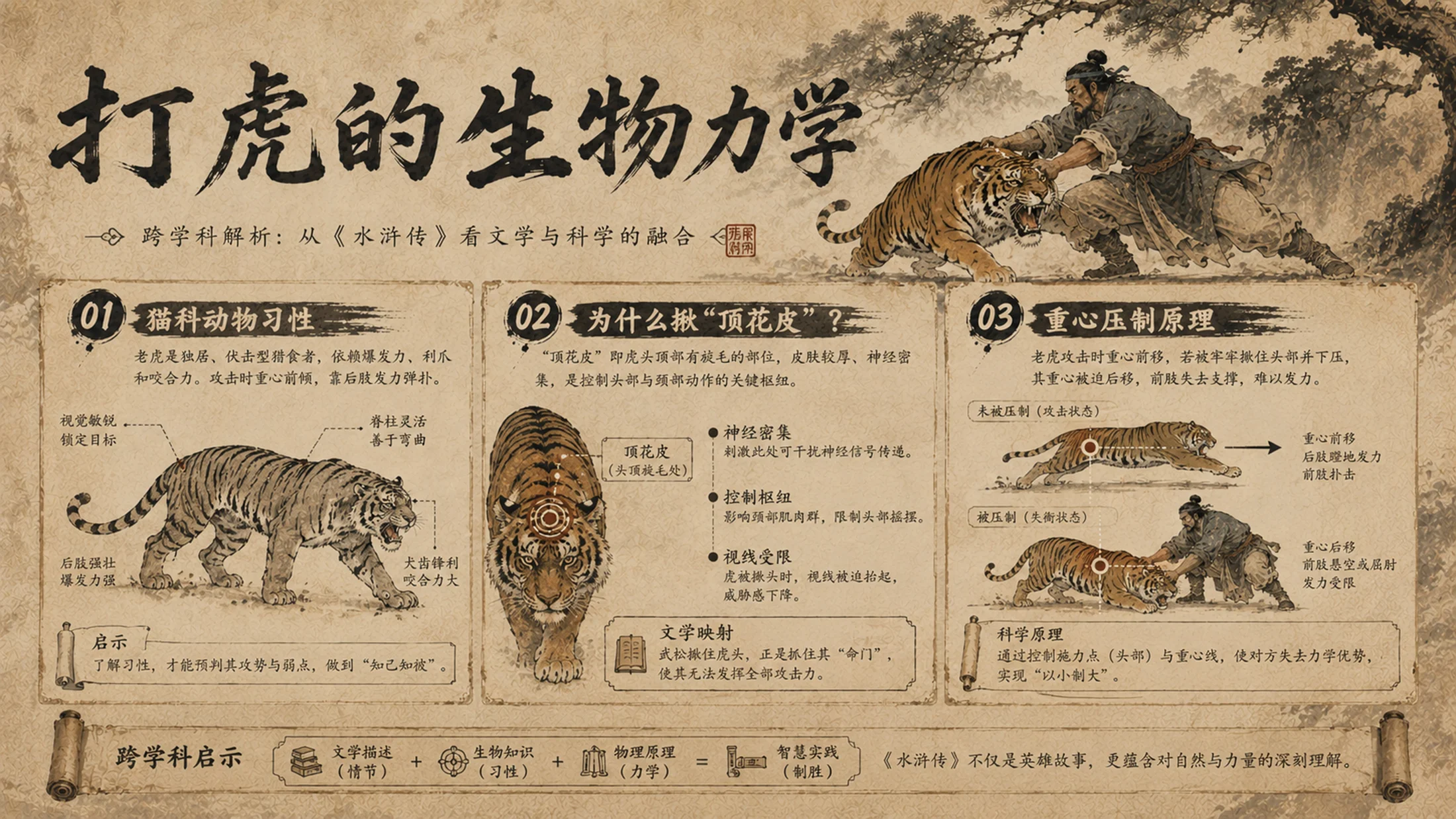 部编版小学语文《景阳冈》PPT课件｜国风插画公开课教学模板 - 预览图18