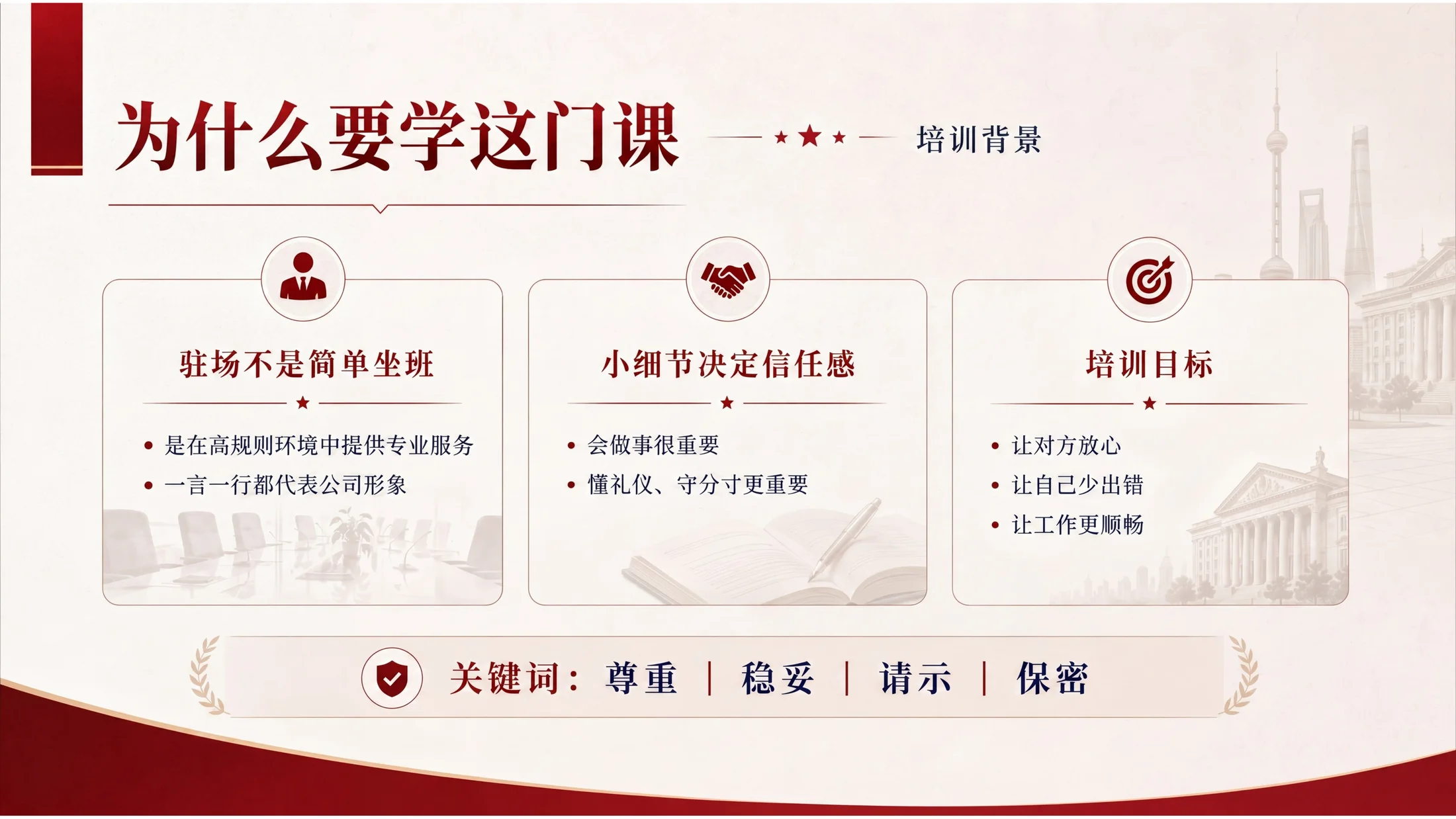 锐普机关驻场人员礼仪与行为规范培训PPT - 预览图1