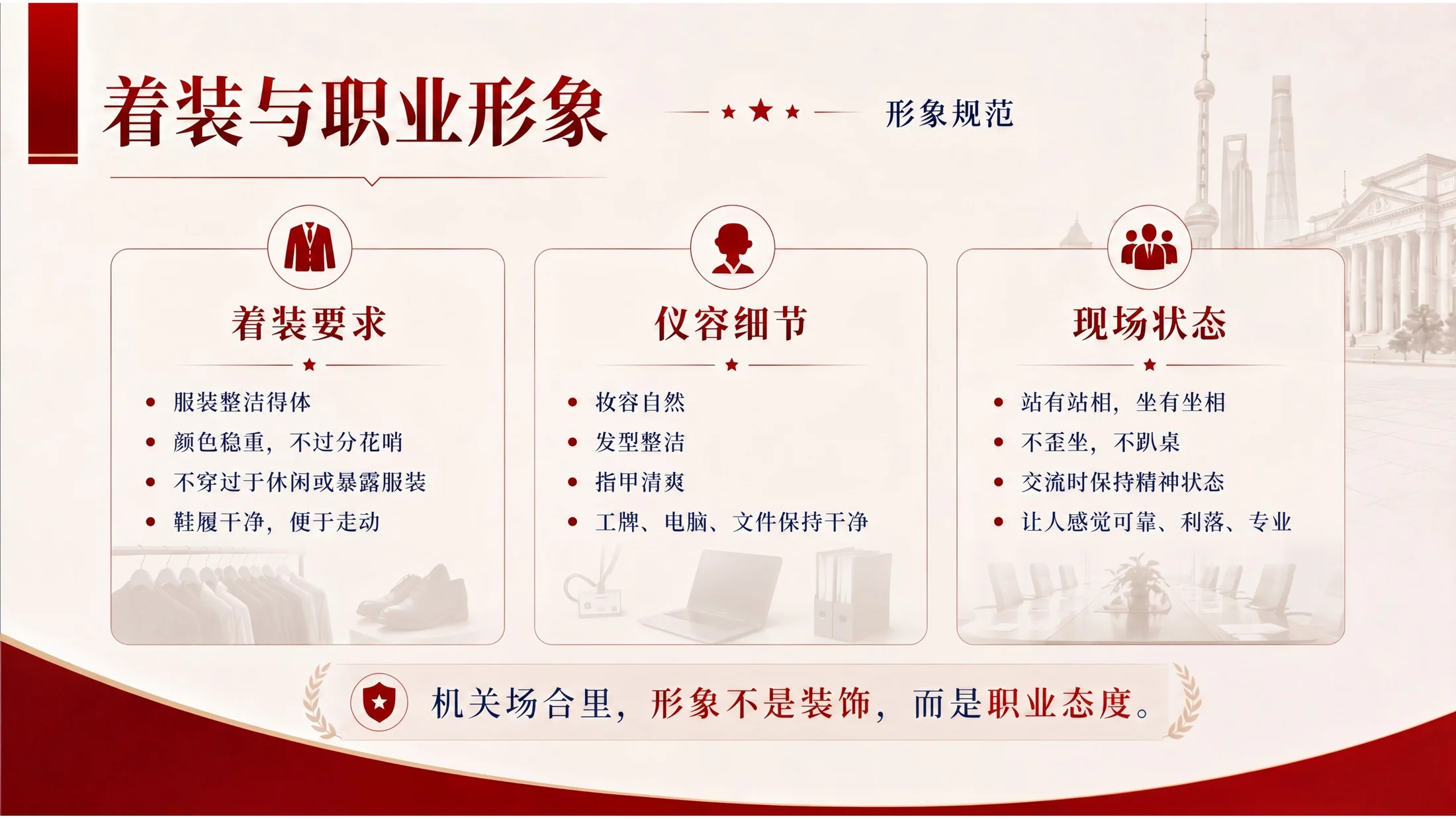 锐普机关驻场人员礼仪与行为规范培训PPT - 预览图14