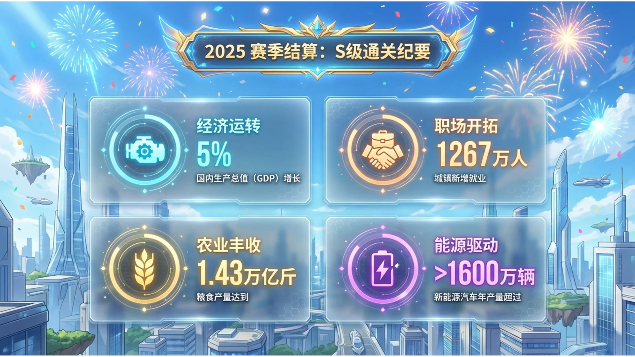 光影二次元插画风格政府工作报告PPT - 预览图2