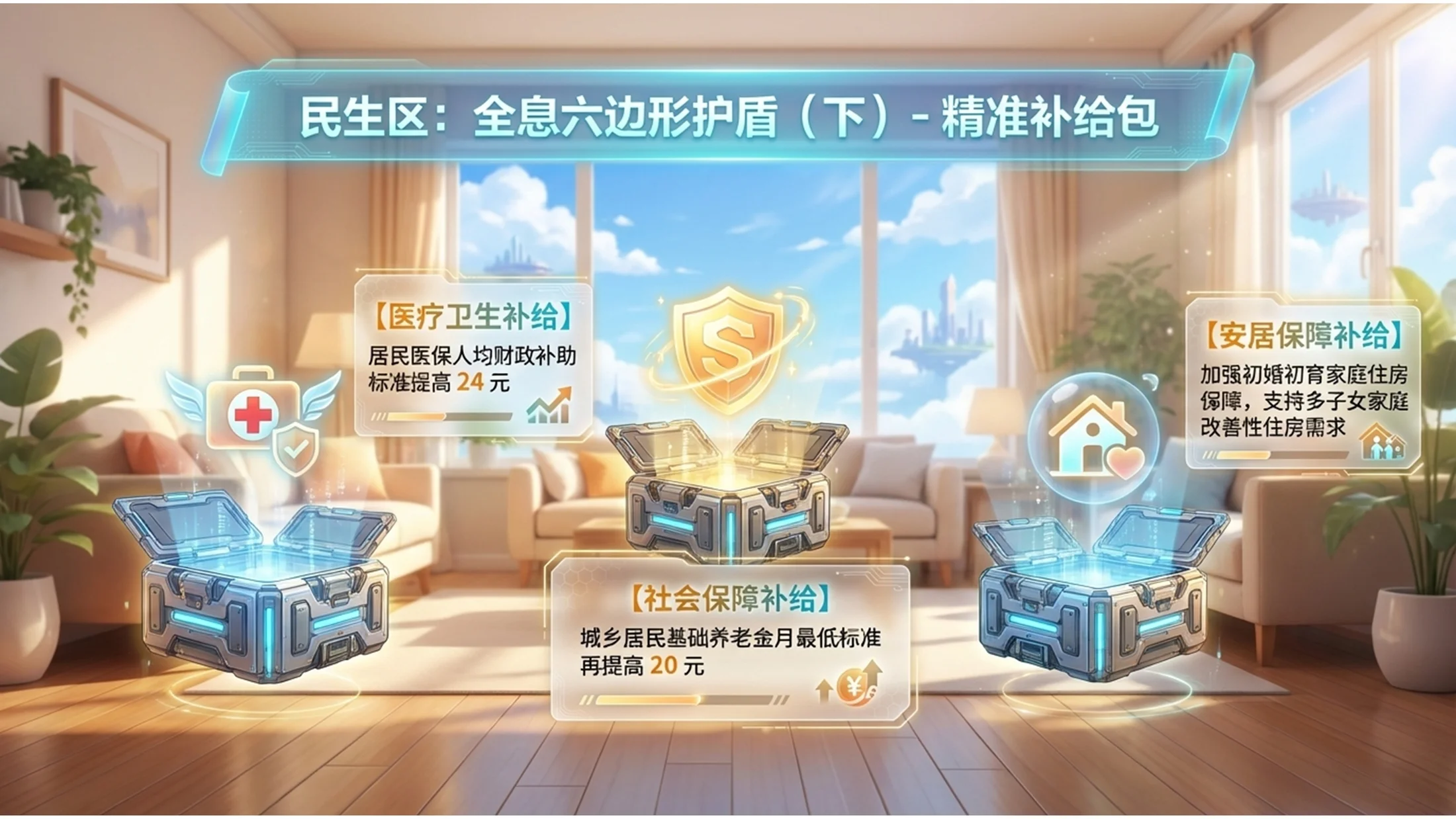 光影二次元插画风格政府工作报告PPT - 预览图10