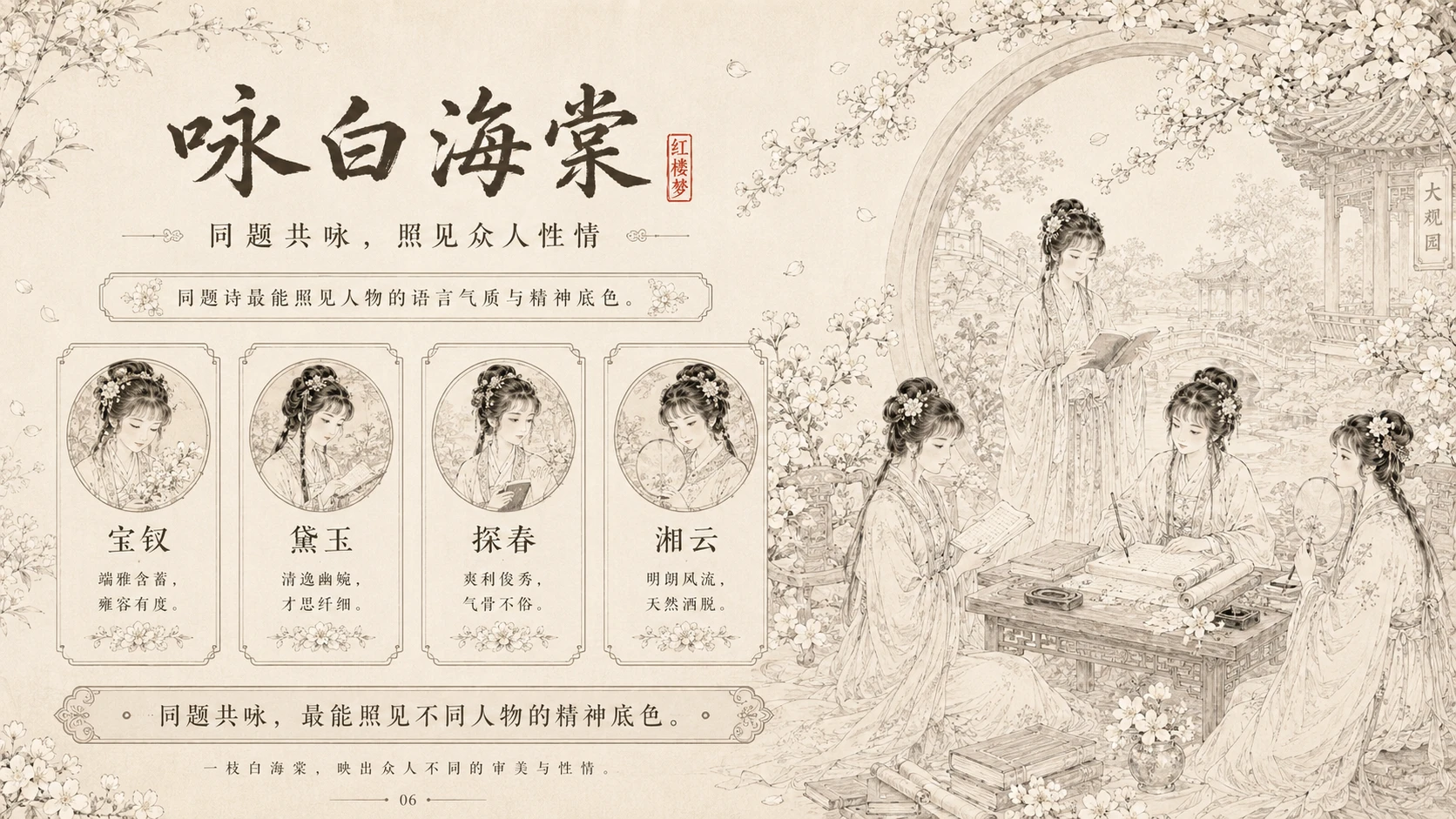 《一梦入红楼·诗词大会》红楼梦主题互动PPT课件 - 预览图3