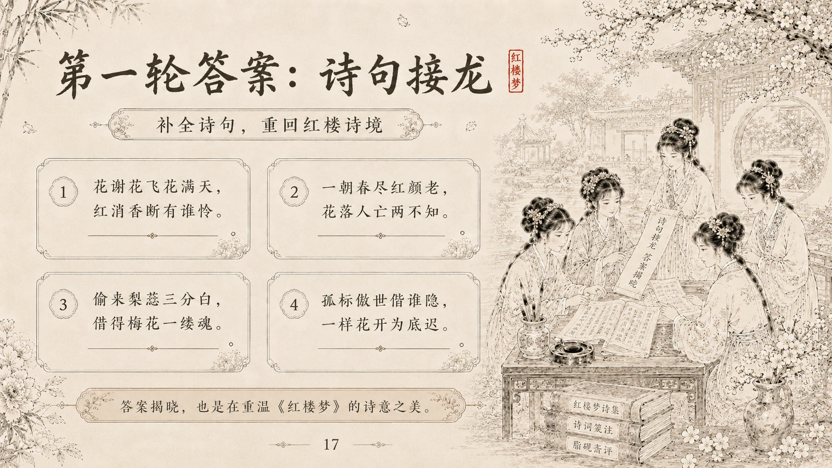 《一梦入红楼·诗词大会》红楼梦主题互动PPT课件 - 预览图6