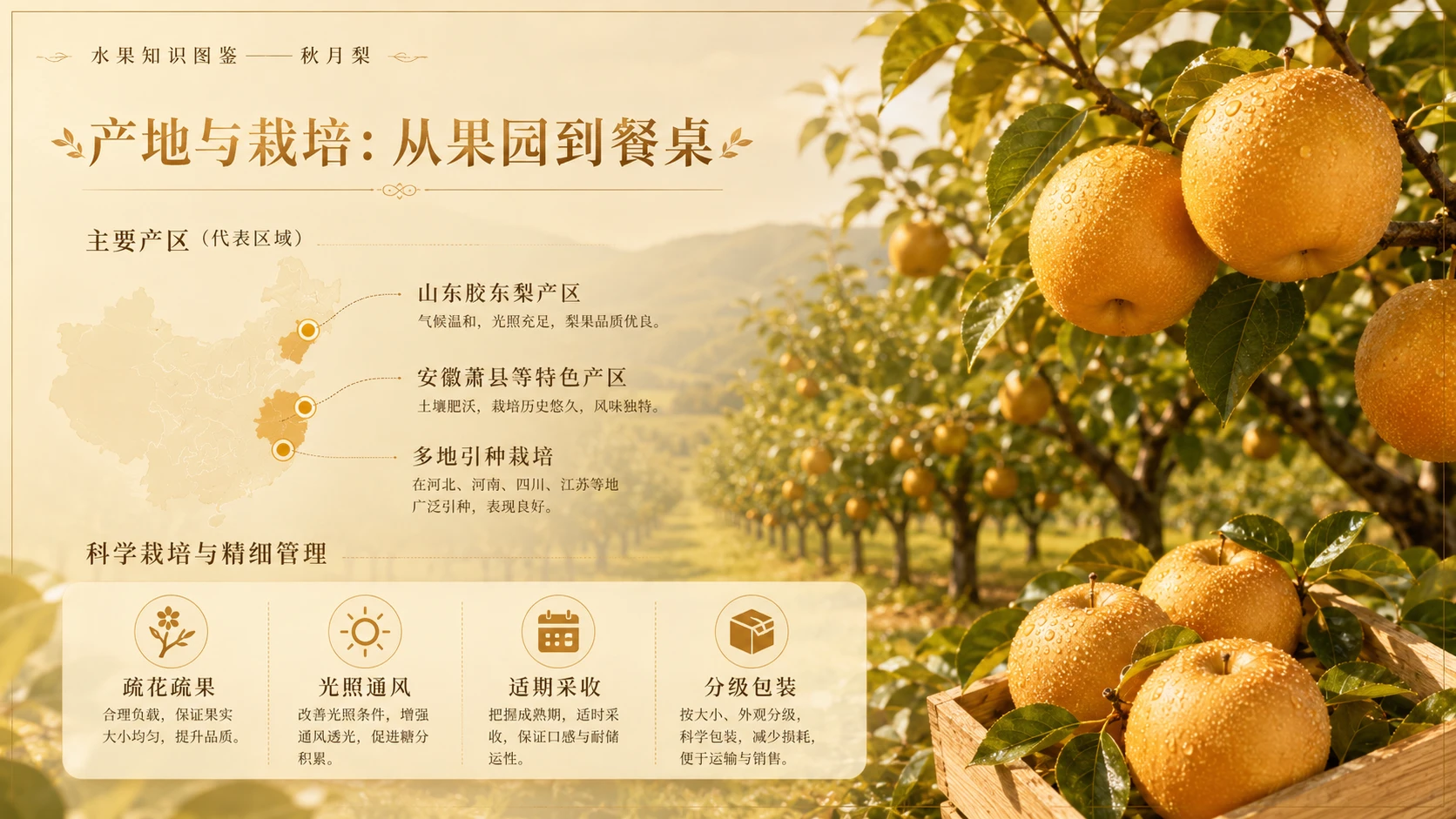 万物知识图鉴系列作品PPT——秋月梨【4K】 - 预览图5