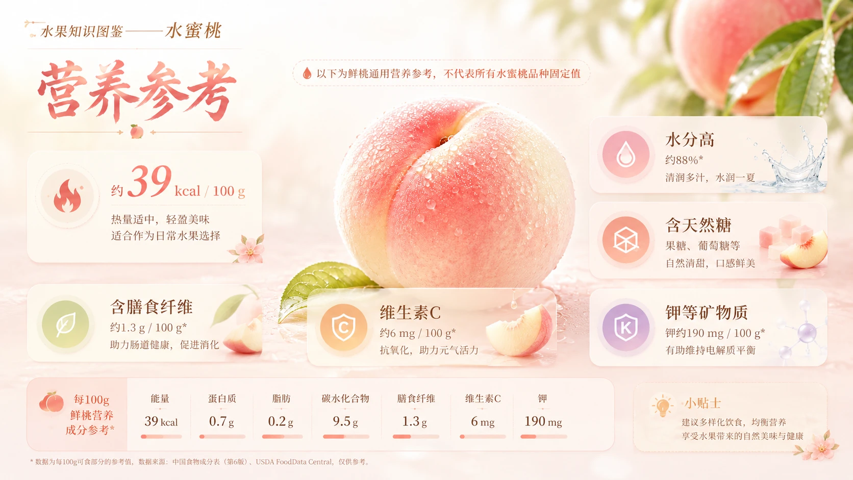 万物知识图鉴系列作品PPT——水蜜桃【4K】 - 预览图4