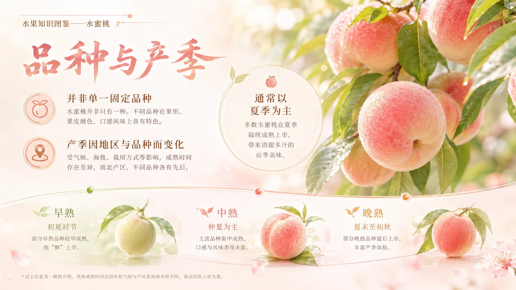 万物知识图鉴系列作品PPT——水蜜桃【4K】 - 预览图5