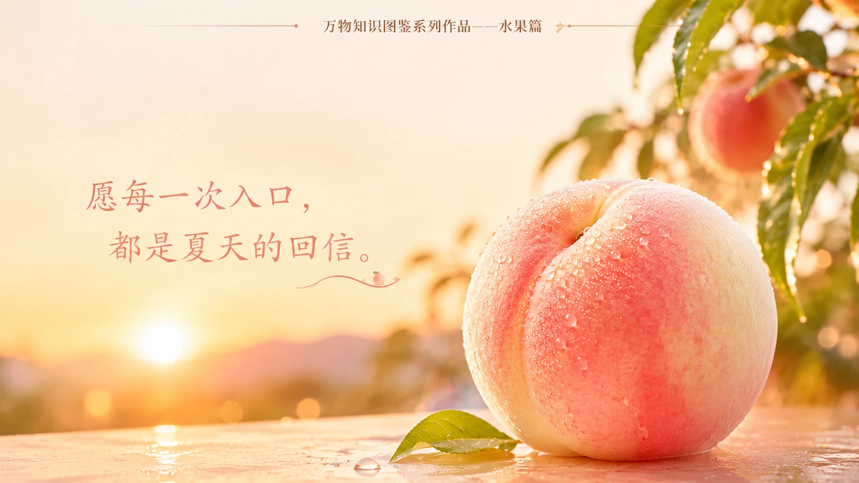万物知识图鉴系列作品PPT——水蜜桃【4K】 - 预览图8