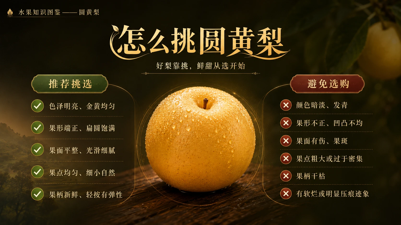 万物知识图鉴系列作品PPT——圆黄梨【4K】 - 预览图7