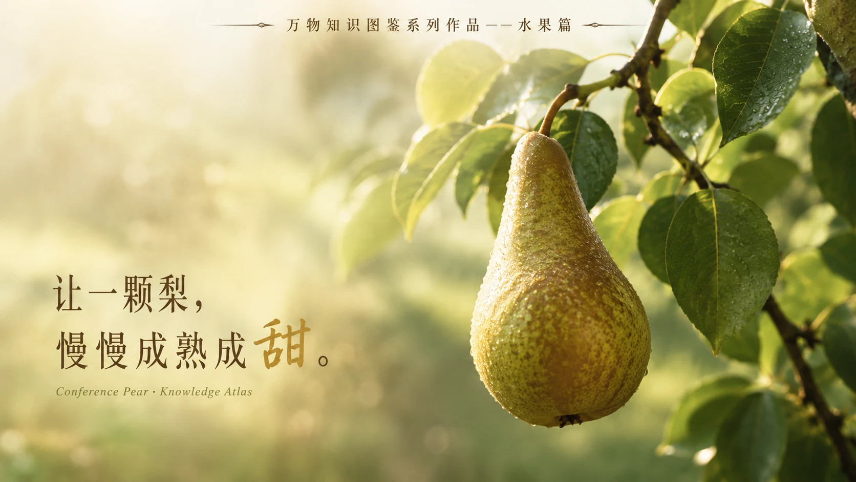 万物知识图鉴系列作品PPT——康佛伦斯梨【4K】 - 预览图9