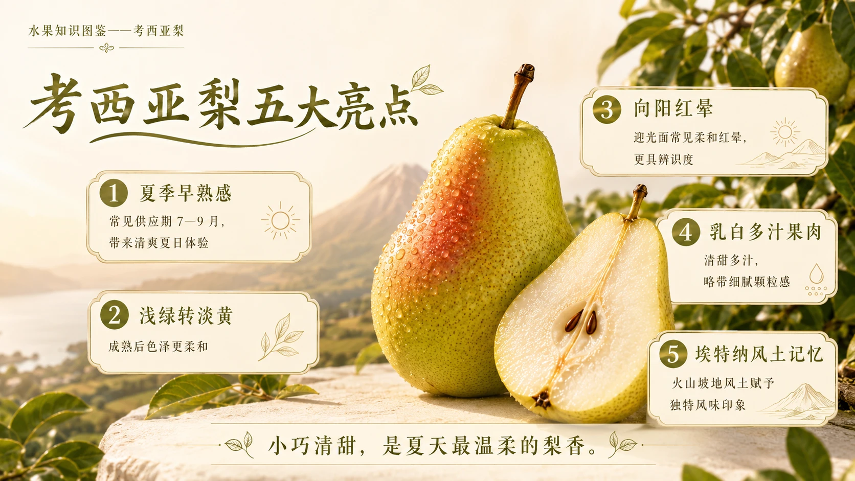 万物知识图鉴系列作品PPT——考西亚梨【4K】 - 预览图8