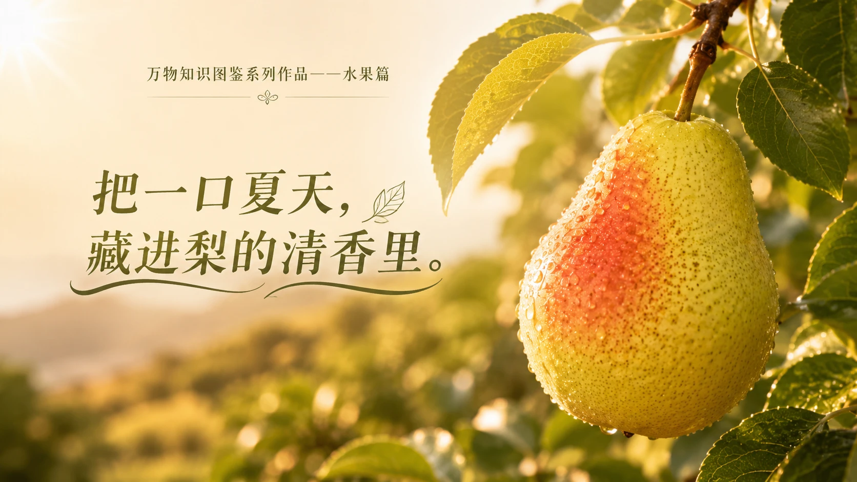 万物知识图鉴系列作品PPT——考西亚梨【4K】 - 预览图9