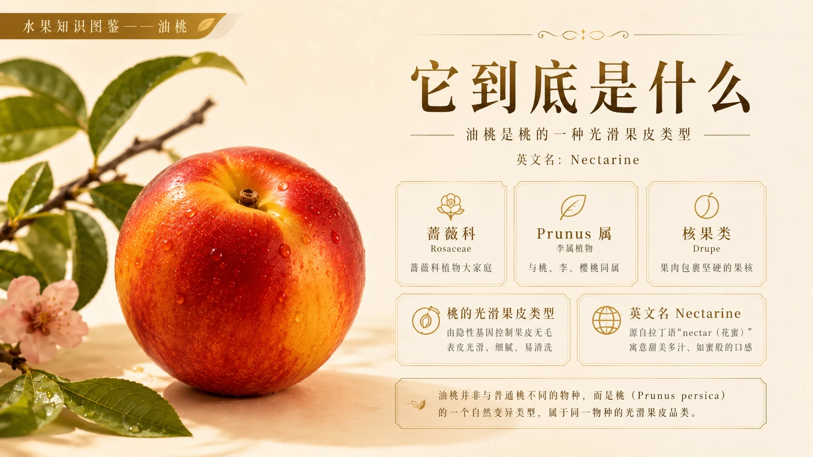 万物知识图鉴系列作品PPT——油桃【4K】 - 预览图2