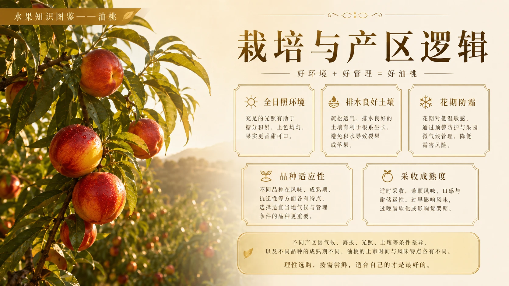 万物知识图鉴系列作品PPT——油桃【4K】 - 预览图6