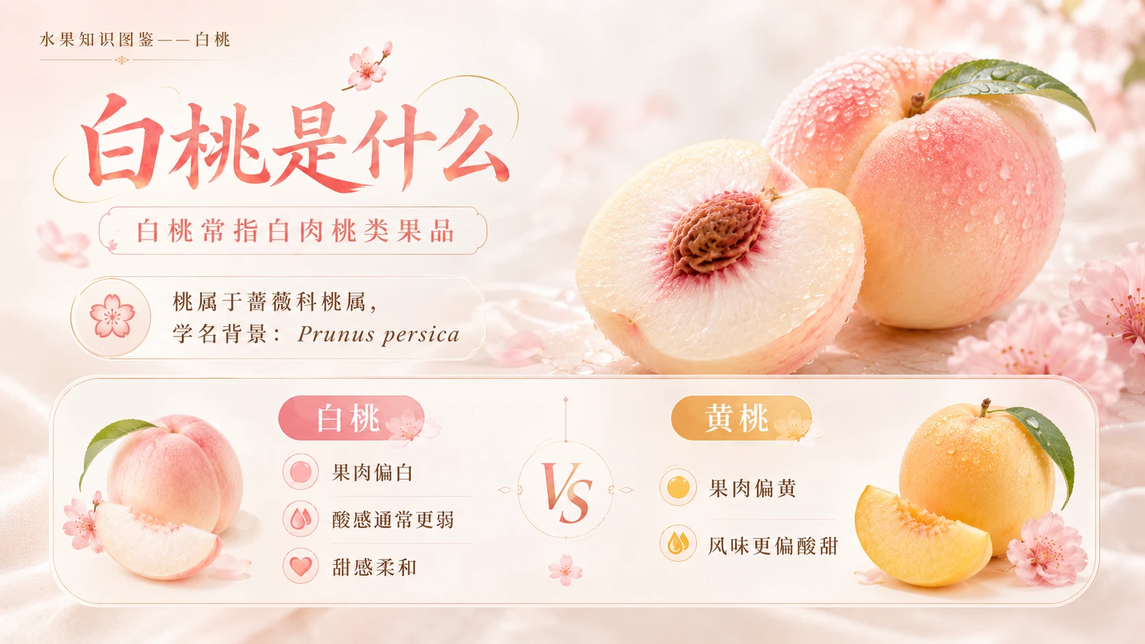 万物知识图鉴系列作品PPT——白桃【4K】 - 预览图2
