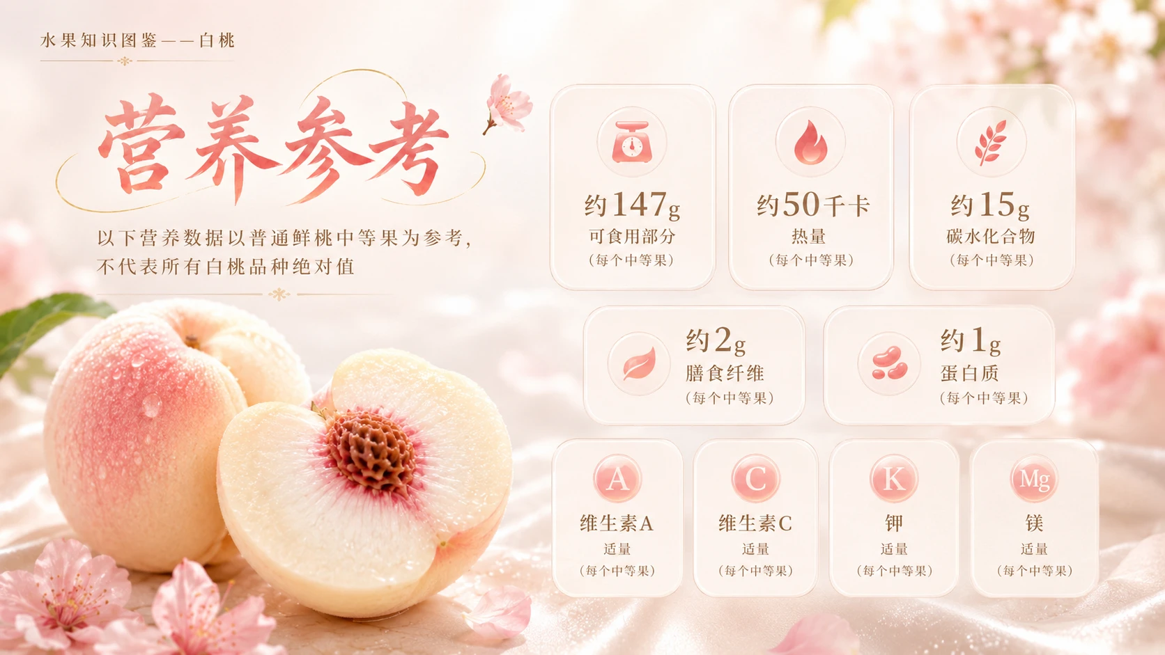 万物知识图鉴系列作品PPT——白桃【4K】 - 预览图4