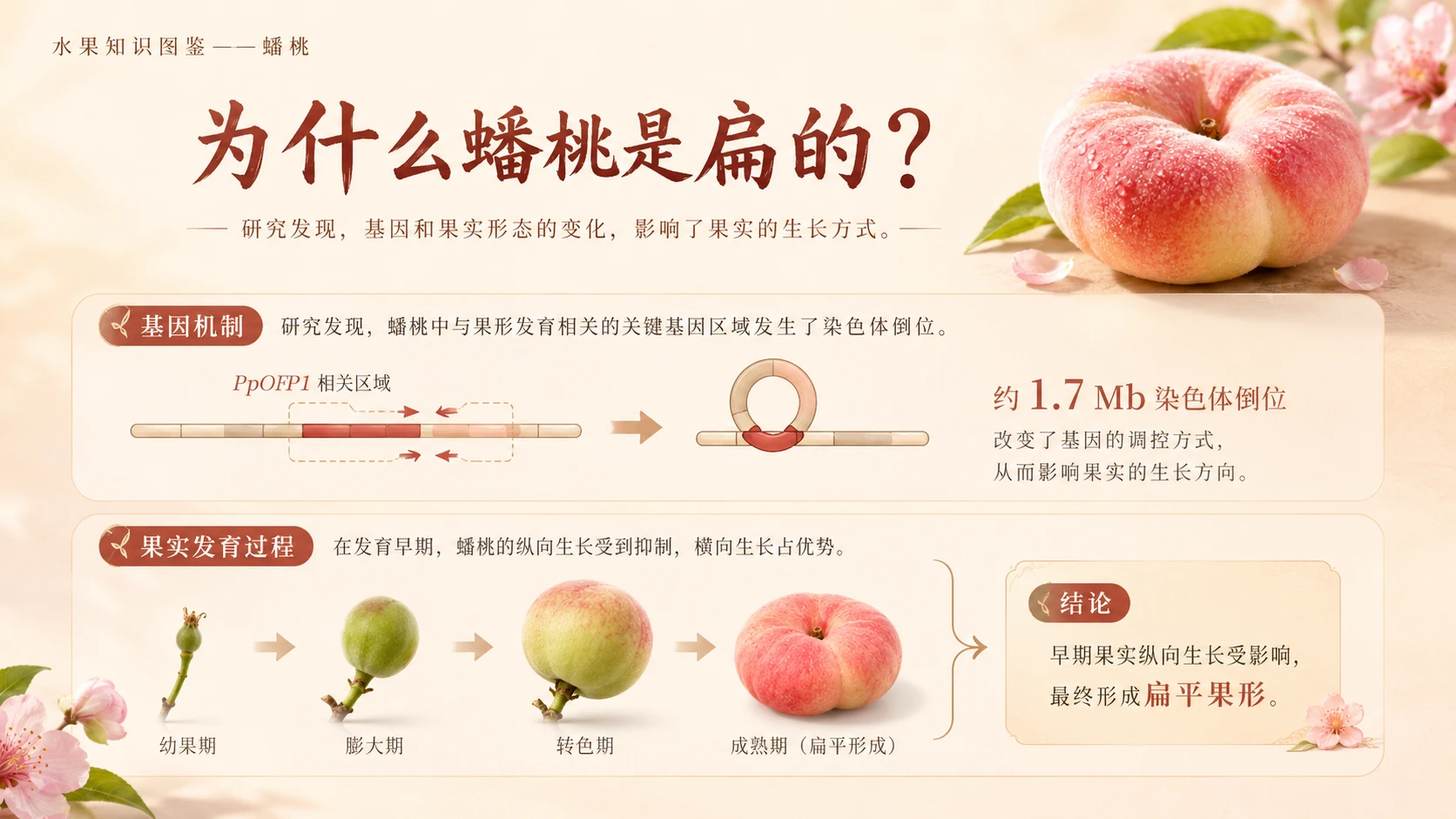 万物知识图鉴系列作品PPT——蟠桃【4K】 - 预览图3