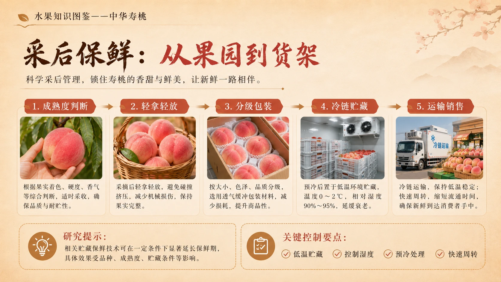 万物知识图鉴系列作品PPT——中华寿桃【4K】 - 预览图6