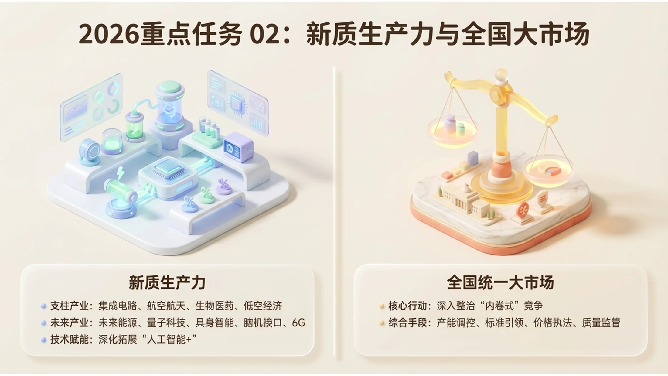 软质3D插画风格政府工作报告PPT - 预览图8
