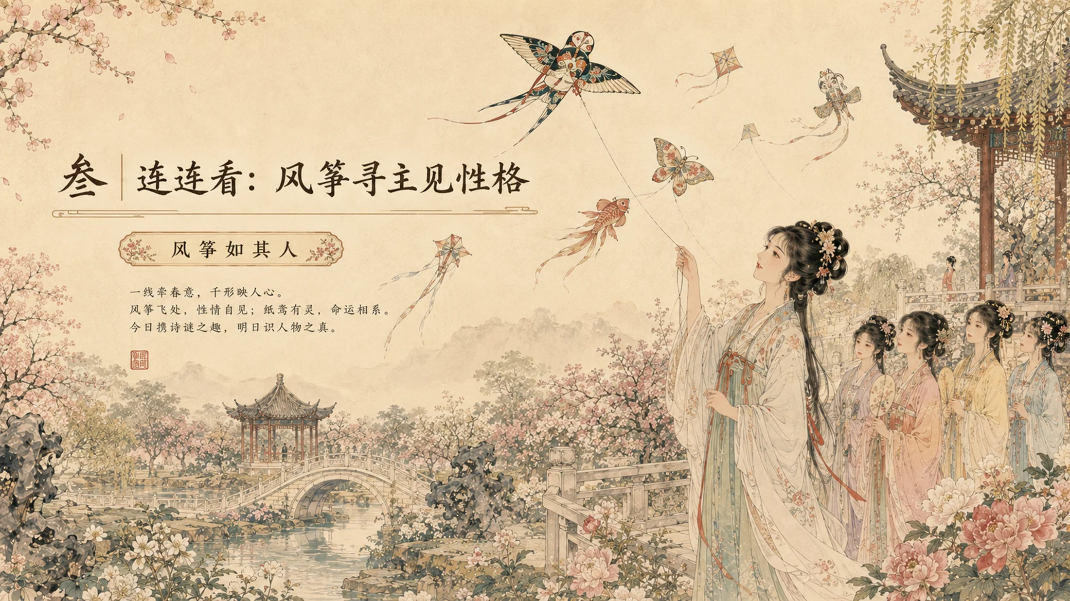 部编版小学语文《红楼春趣》PPT课件｜国风插画公开课模板 - 预览图9