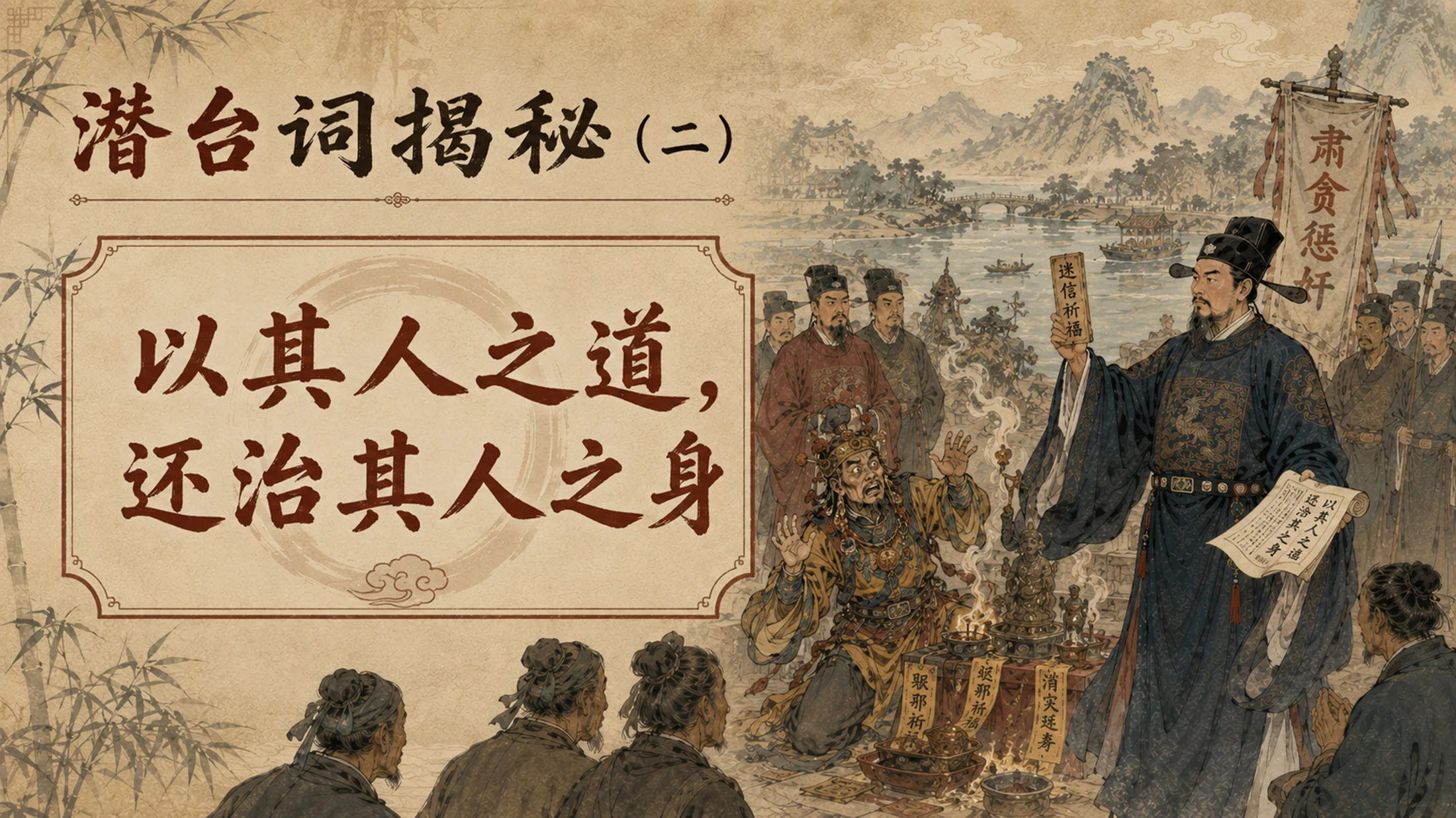 部编版小学语文《西门豹治邺》PPT课件｜国风插画-古代治水历史故事公开课模板 - 预览图12
