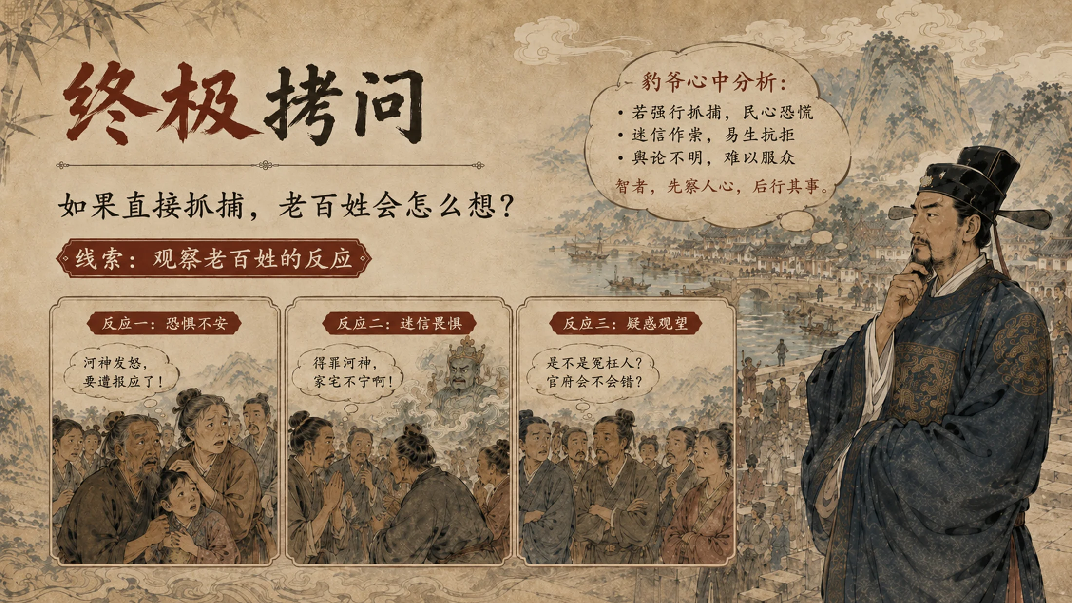 部编版小学语文《西门豹治邺》PPT课件｜国风插画-古代治水历史故事公开课模板 - 预览图15