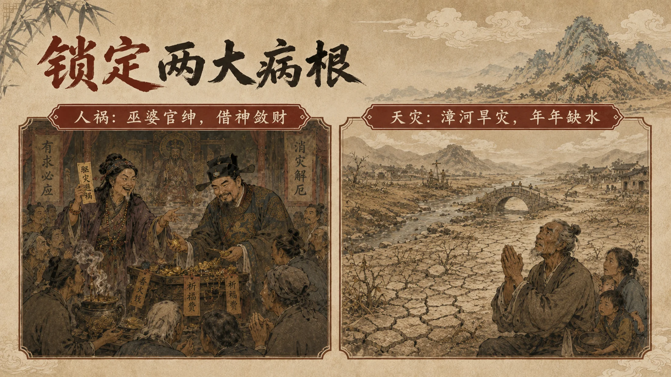 部编版小学语文《西门豹治邺》PPT课件｜国风插画-古代治水历史故事公开课模板 - 预览图4
