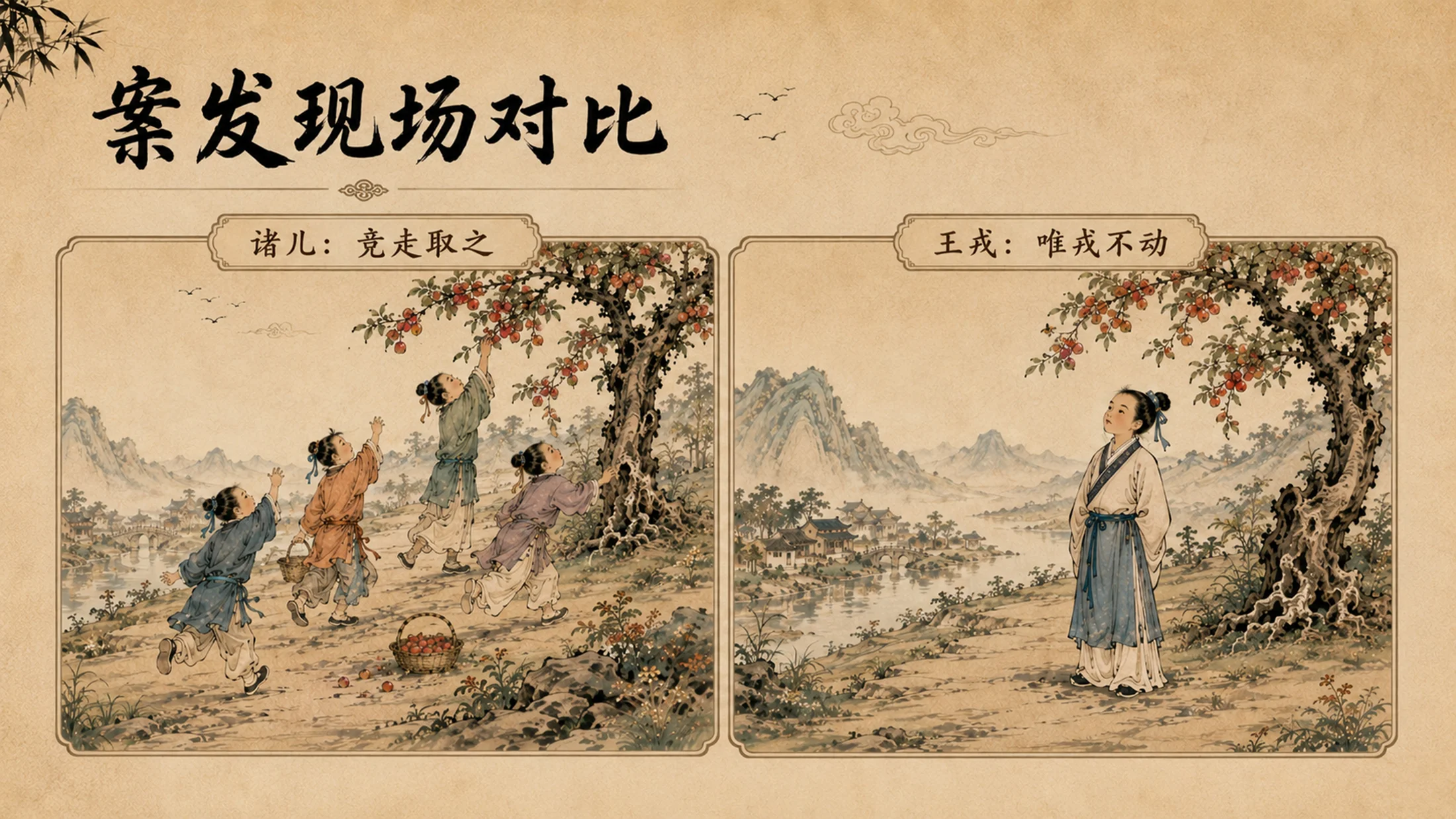 部编版小学语文《王戎不取道旁李》PPT课件｜国风插画文言文公开课模板 - 预览图9