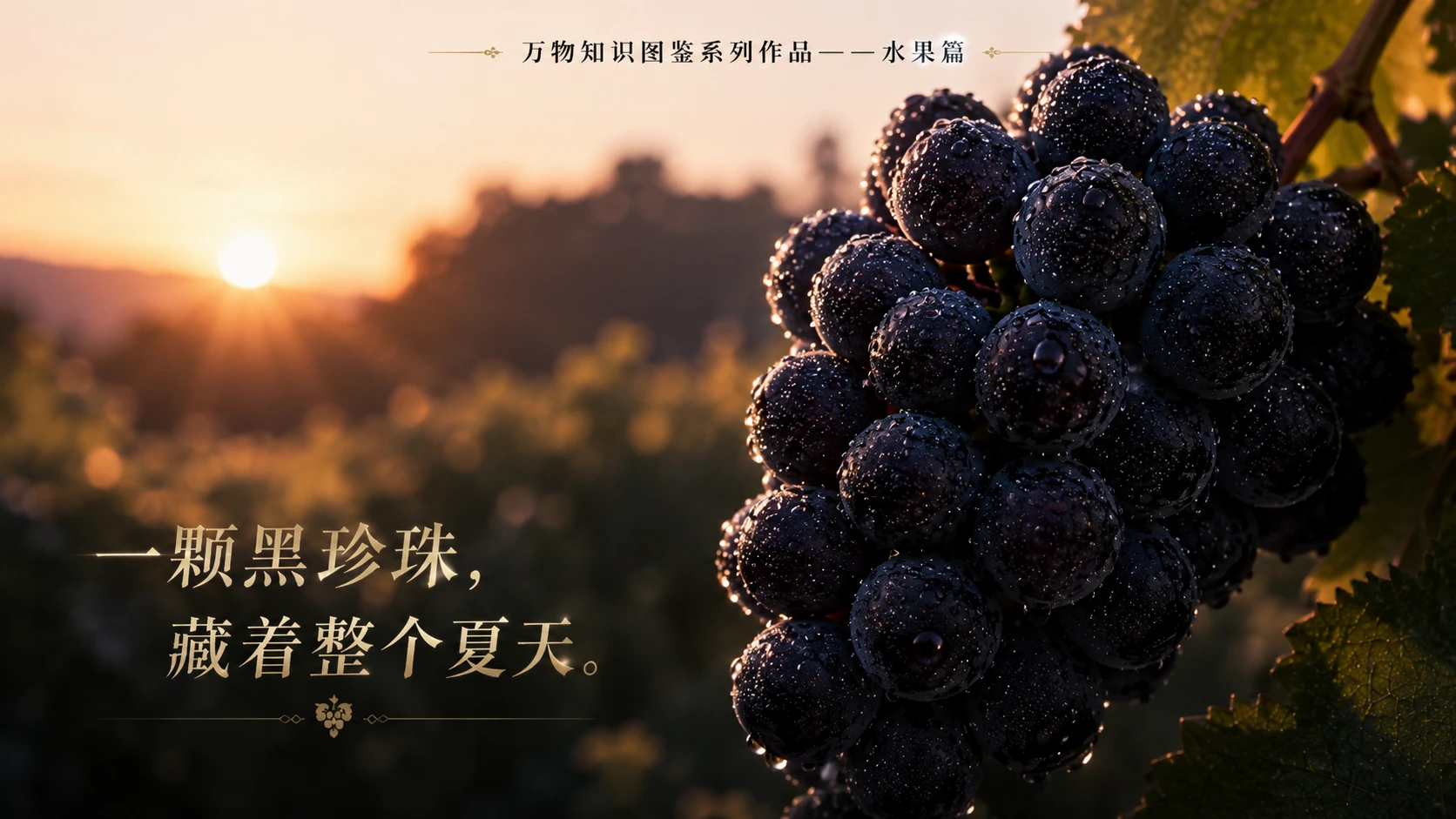 万物知识图鉴系列作品PPT——夏黑葡萄【4K】 - 预览图4