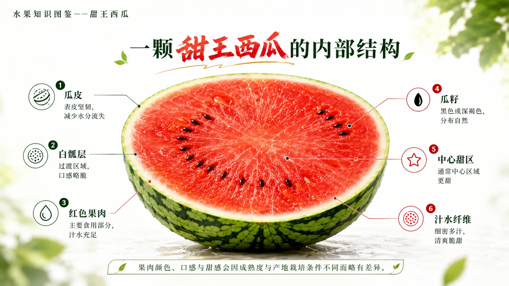 万物知识图鉴系列作品PPT——甜王西瓜【4K】 - 预览图3