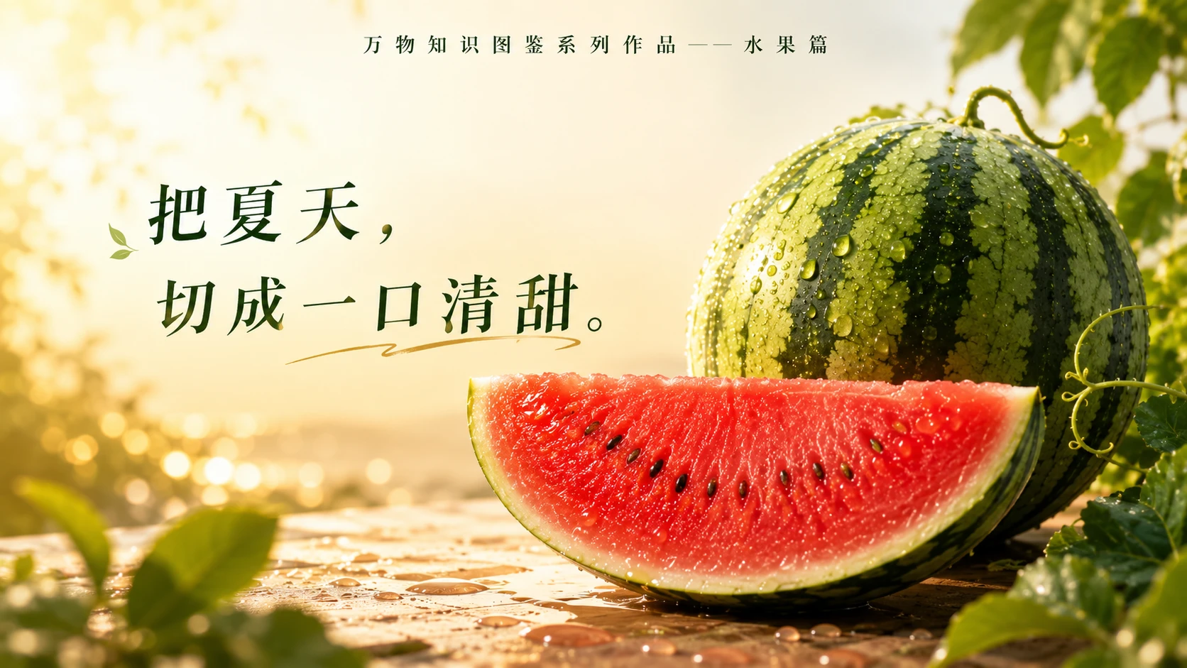 万物知识图鉴系列作品PPT——甜王西瓜【4K】 - 预览图4
