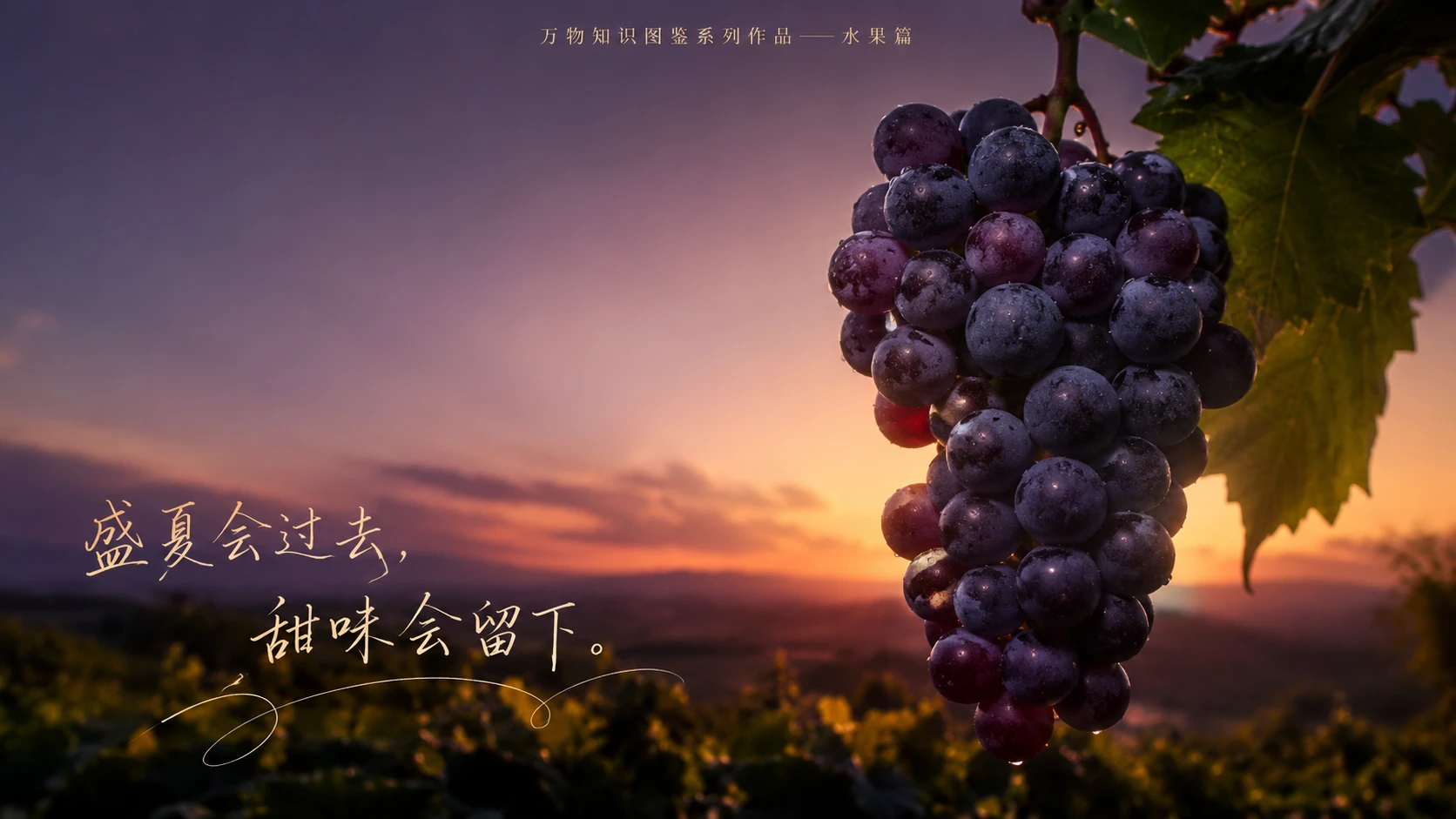 万物知识图鉴系列作品PPT——巨峰葡萄【4K】 - 预览图2
