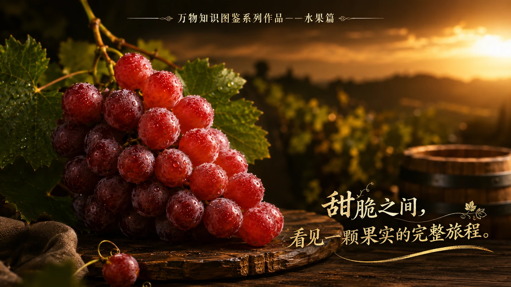 万物知识图鉴系列作品PPT——红地球（红提）【4K】 - 预览图4