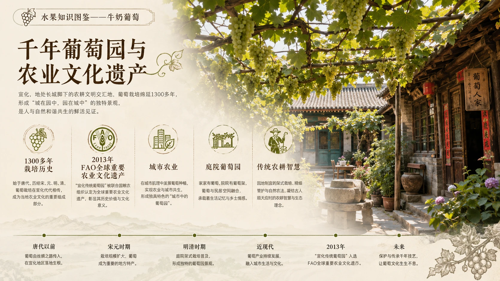 万物知识图鉴系列作品PPT——牛奶葡萄【4K】 - 预览图2