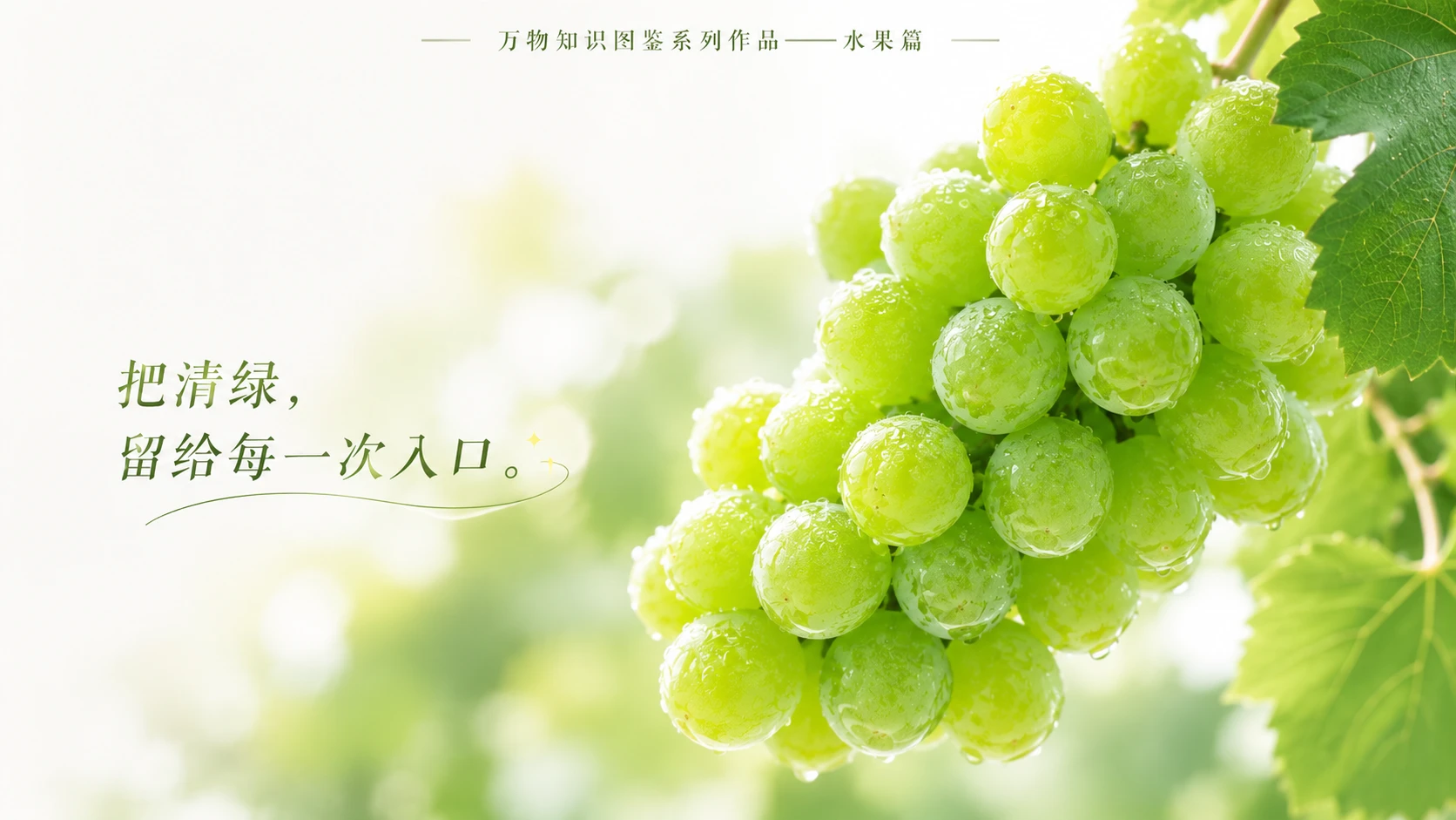 万物知识图鉴系列作品PPT——青提【4K】 - 预览图4