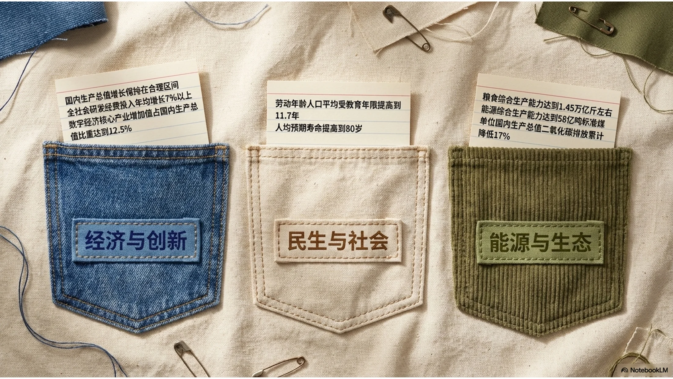 布艺拼贴设计风格政府工作报告PPT - 预览图6