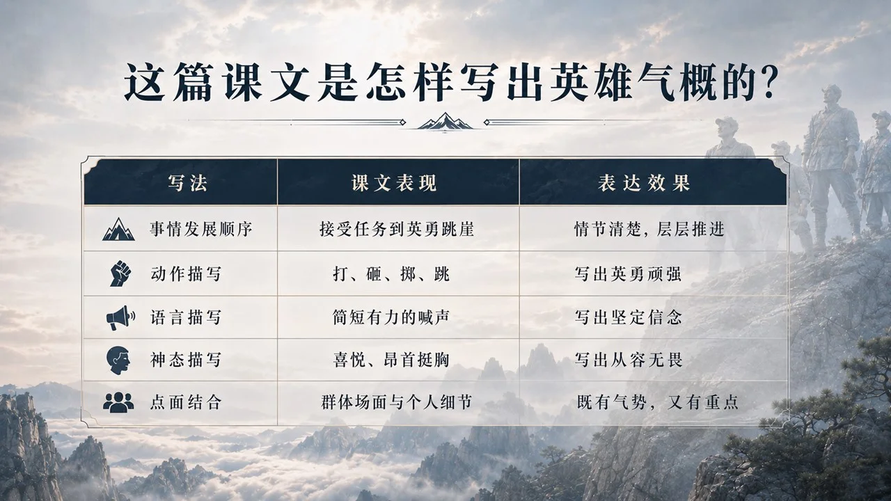 小学六年级语文：狼牙山五壮士PPT课件 - 预览图17