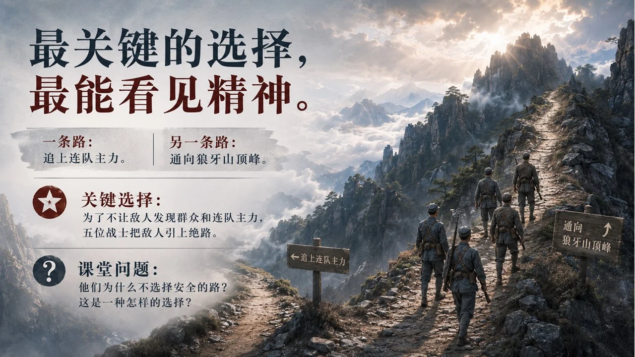 小学六年级语文：狼牙山五壮士PPT课件 - 预览图7