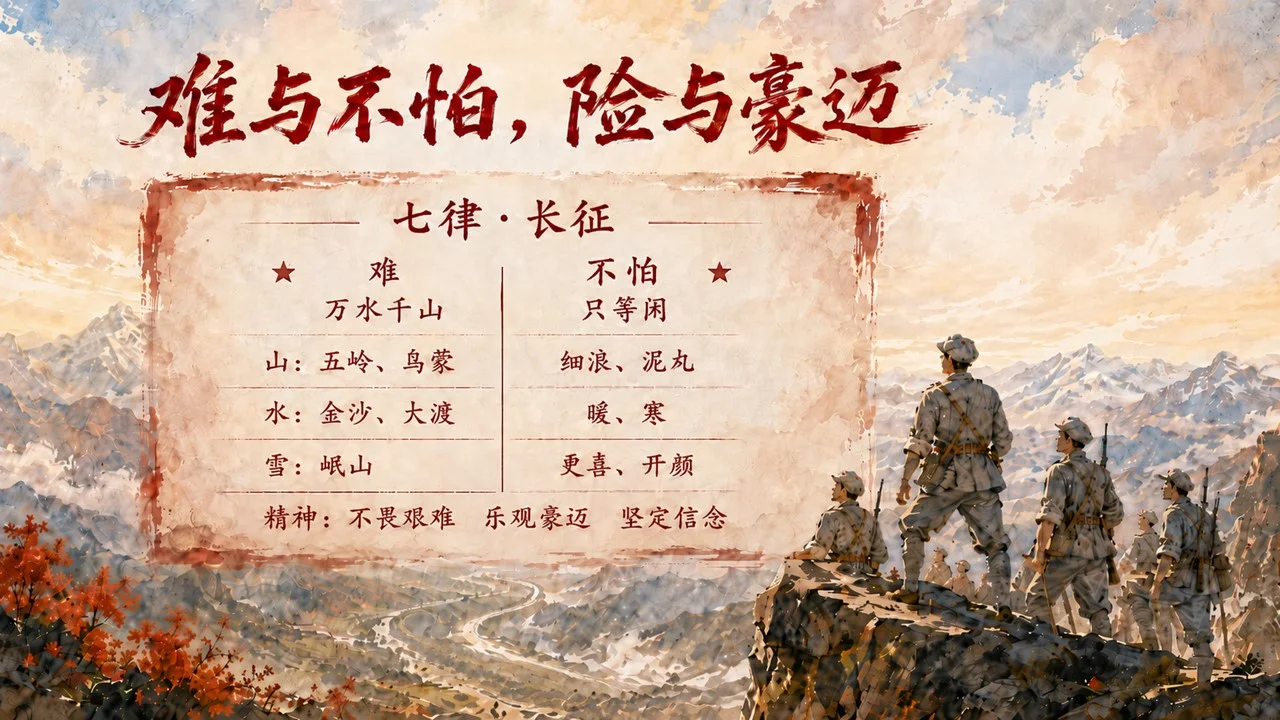 小学六年级语文：七律·长征PPT课件 - 预览图11