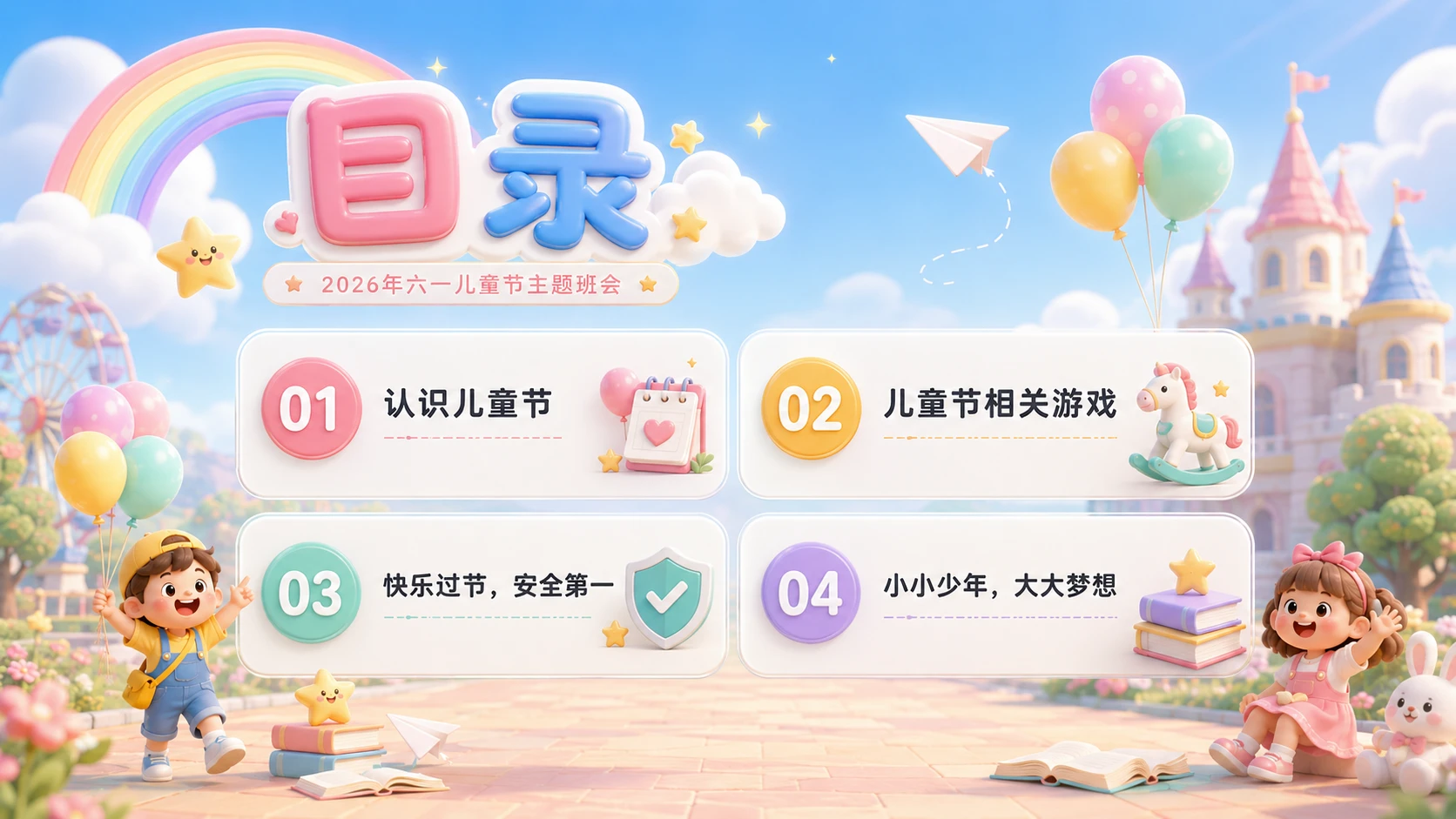 六一儿童节-童心飞扬快乐成长 - 预览图1