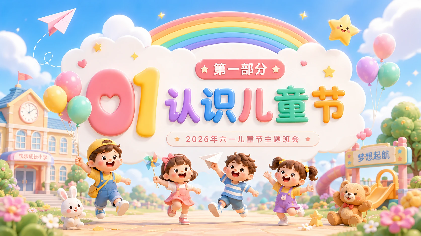 六一儿童节-童心飞扬快乐成长 - 预览图2