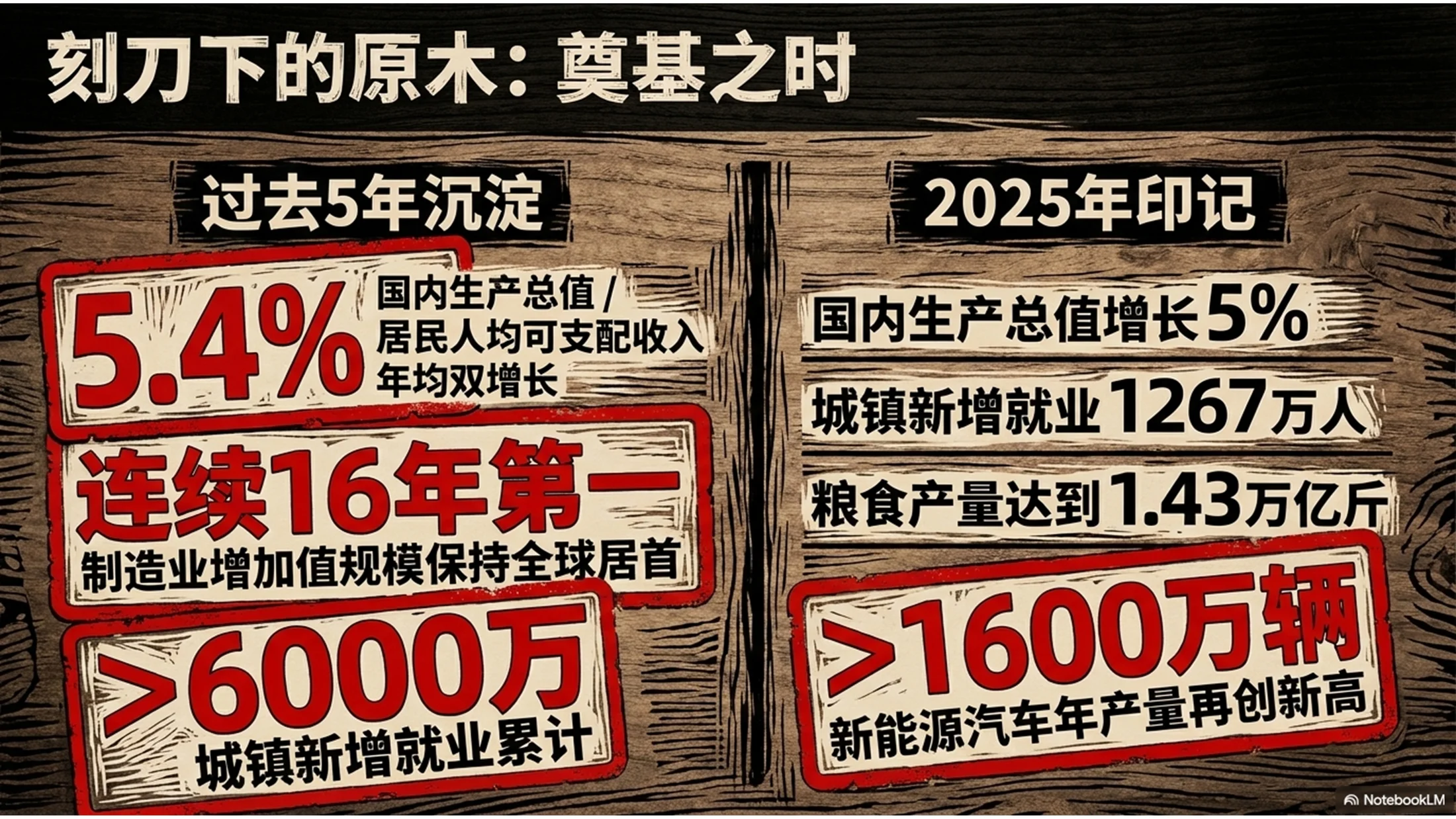 木刻版画风格政府工作报告PPT - 预览图2