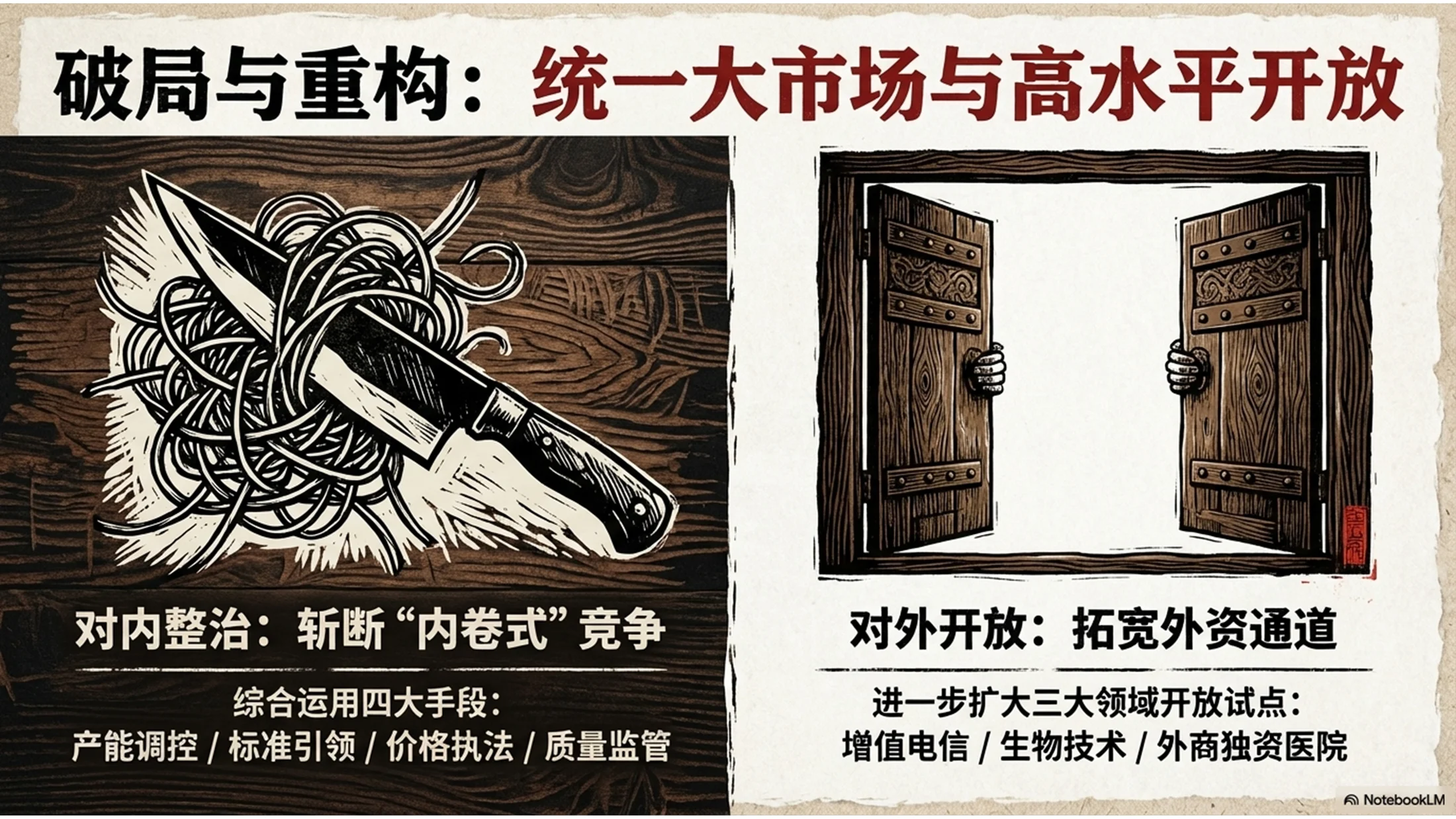 木刻版画风格政府工作报告PPT - 预览图8