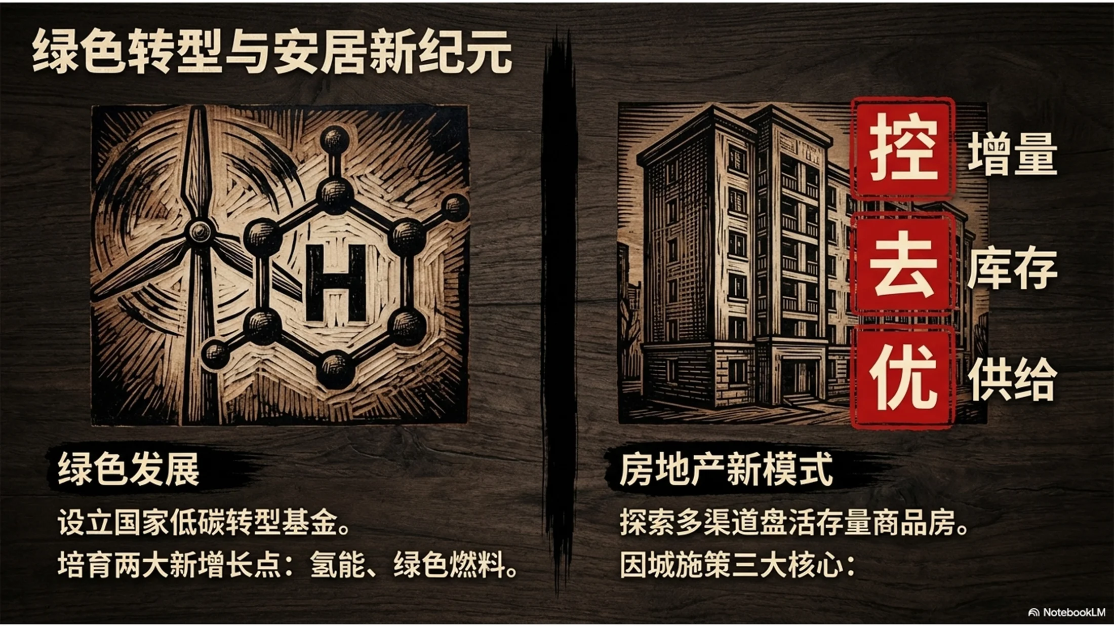 木刻版画风格政府工作报告PPT - 预览图10