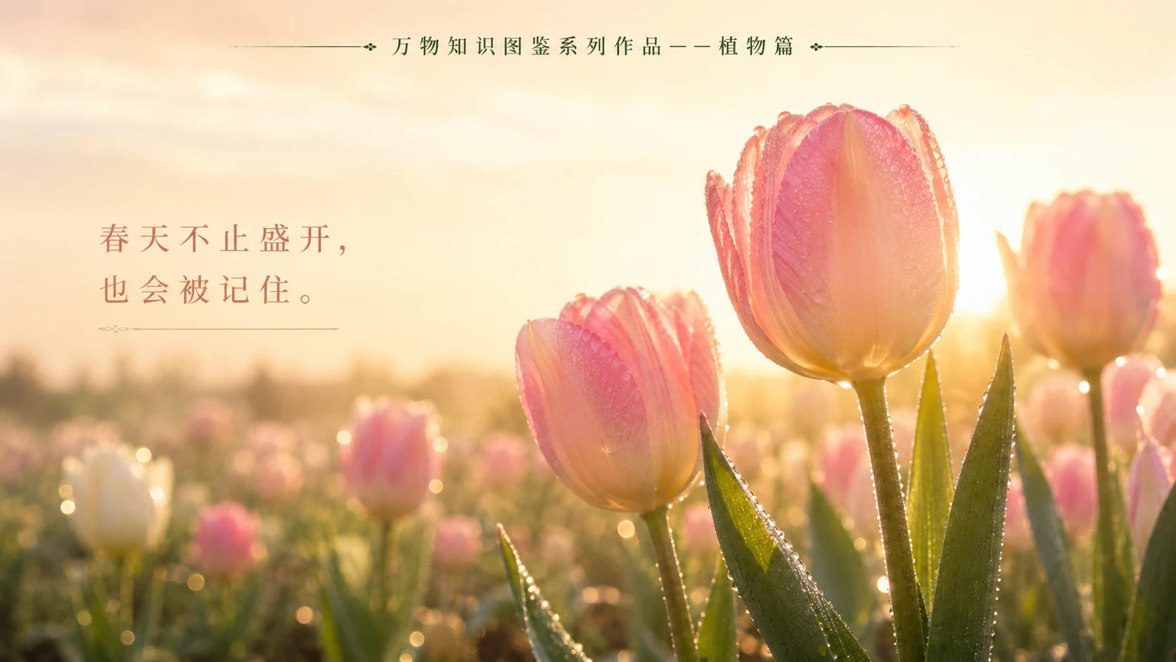万物知识图鉴系列作品PPT——郁金香【4K】 - 预览图4